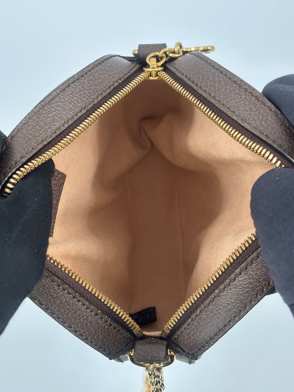 Gucci Supreme Mini Ophidia  Round Shoulder Bag