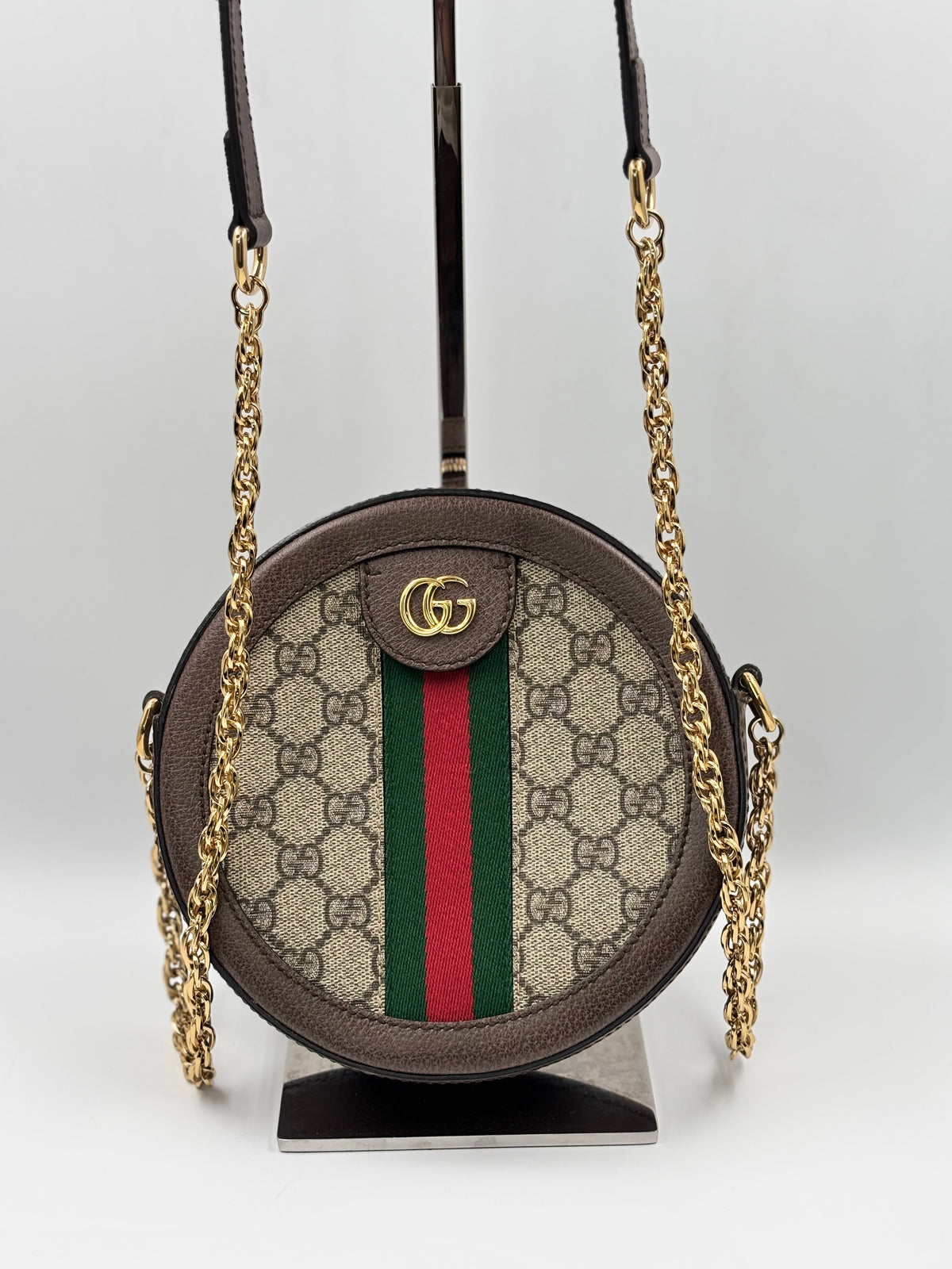 Gucci Supreme Mini Ophidia  Round Shoulder Bag