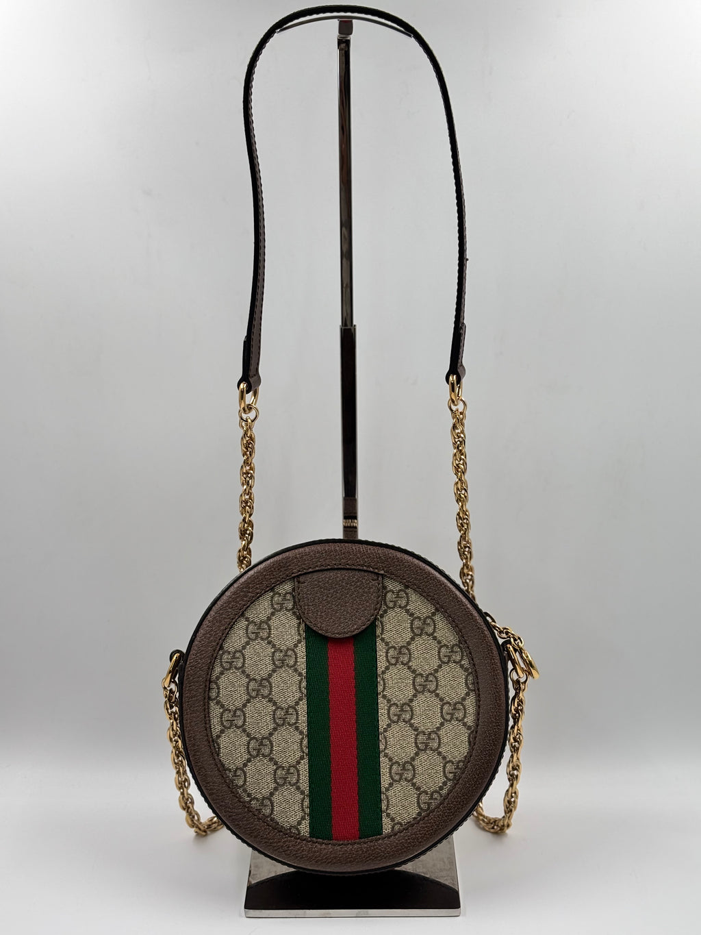 Gucci Supreme Mini Ophidia  Round Shoulder Bag