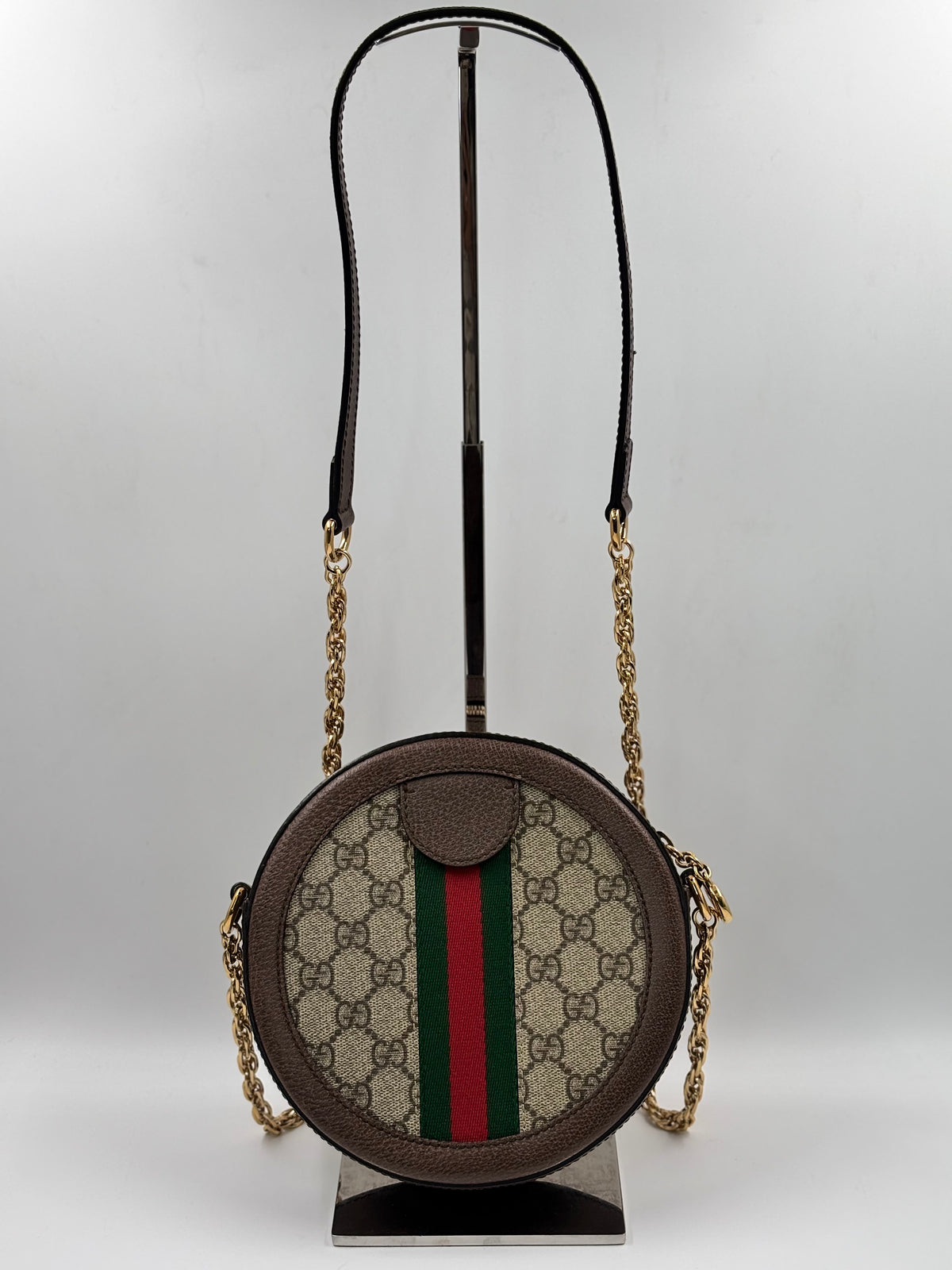 Gucci Supreme Mini Ophidia  Round Shoulder Bag