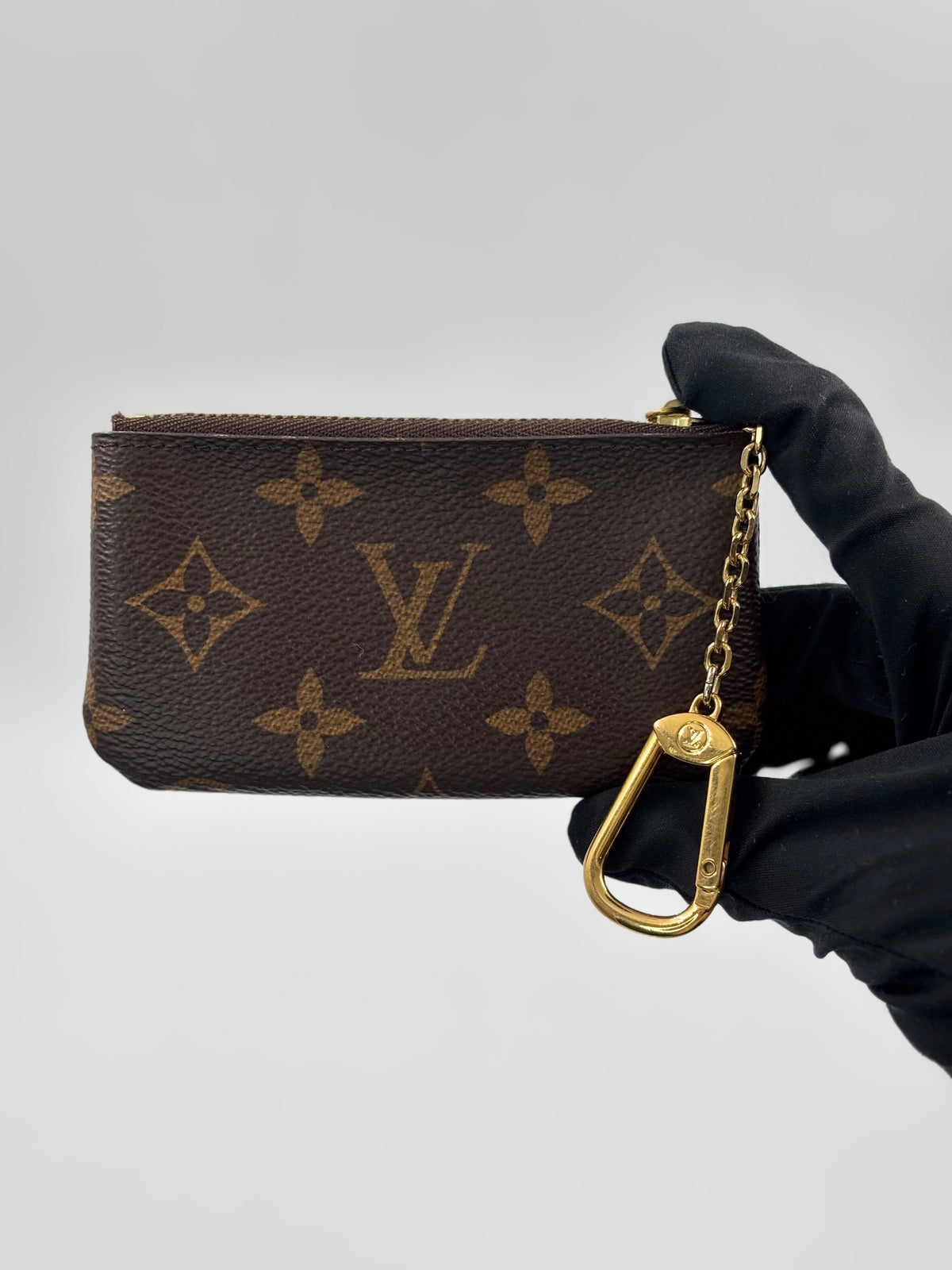 LV Damier Ebene Pochette Cles Key Pouch and Change Holder