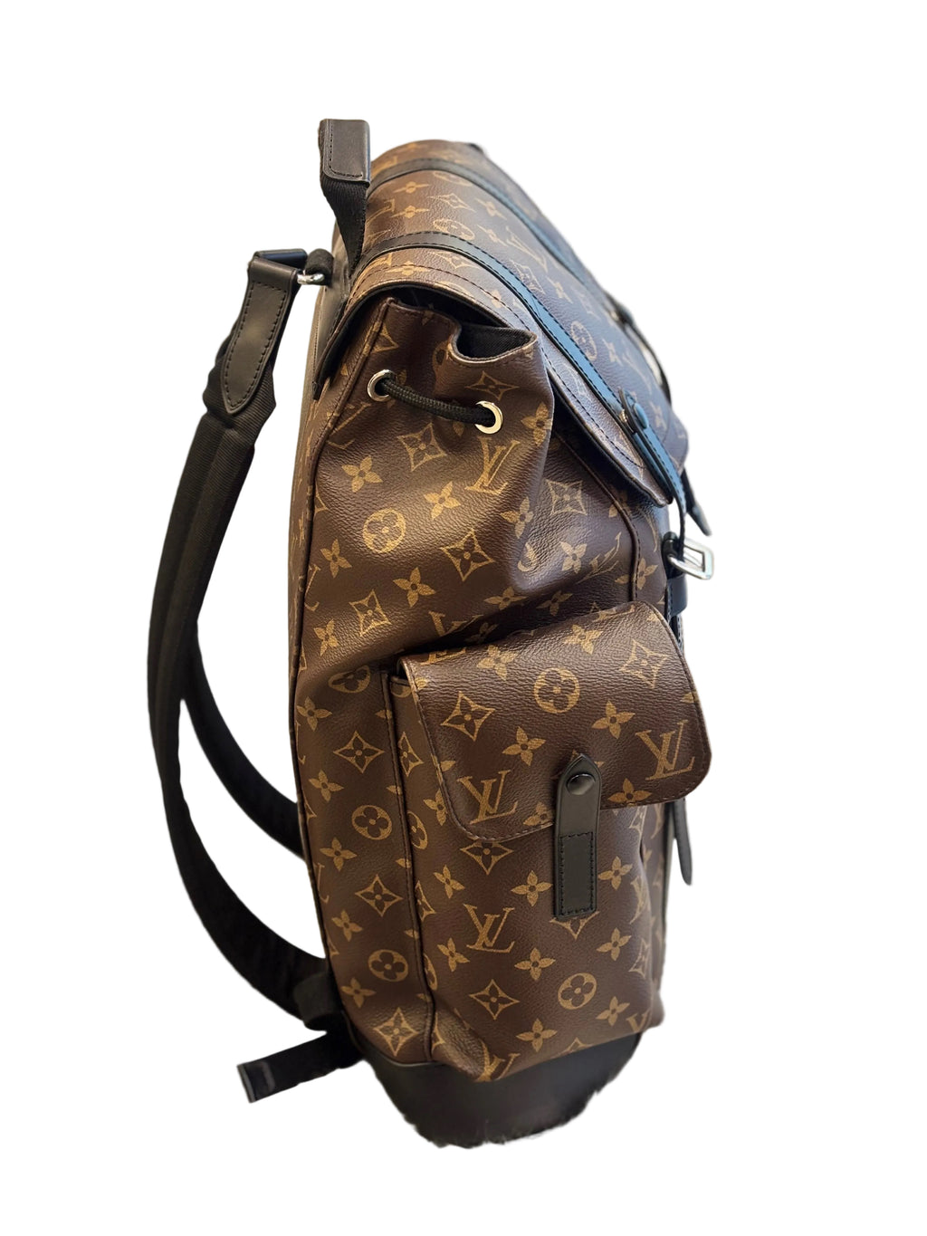 LV Monogram Macassar Canvas Christopher Backpack Bag