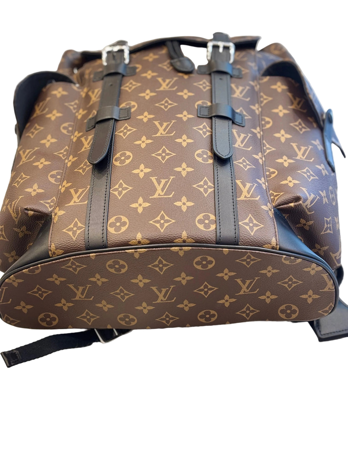 LV Monogram Macassar Canvas Christopher Backpack Bag