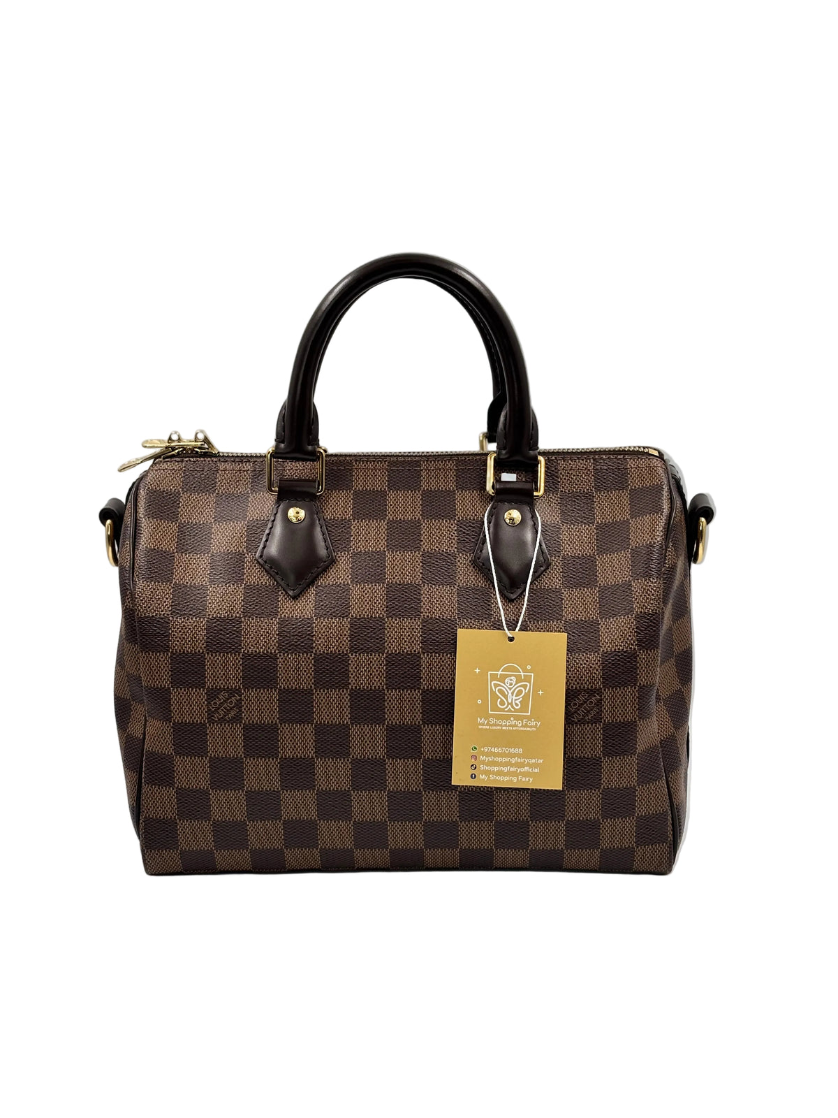 LV Damier Ebene Canvas Speedy Bandouliere 25