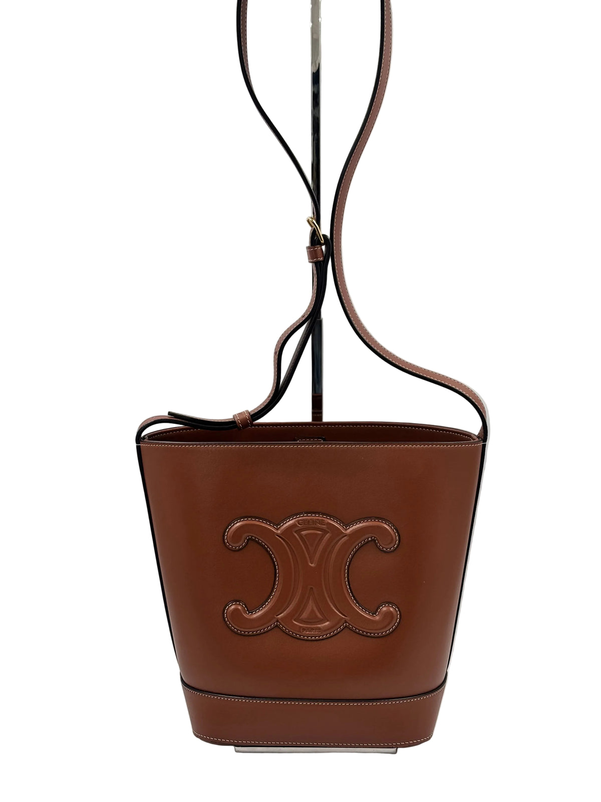 Celine Smooth Calfskin Small Cuir Triomphe Bucket Bag