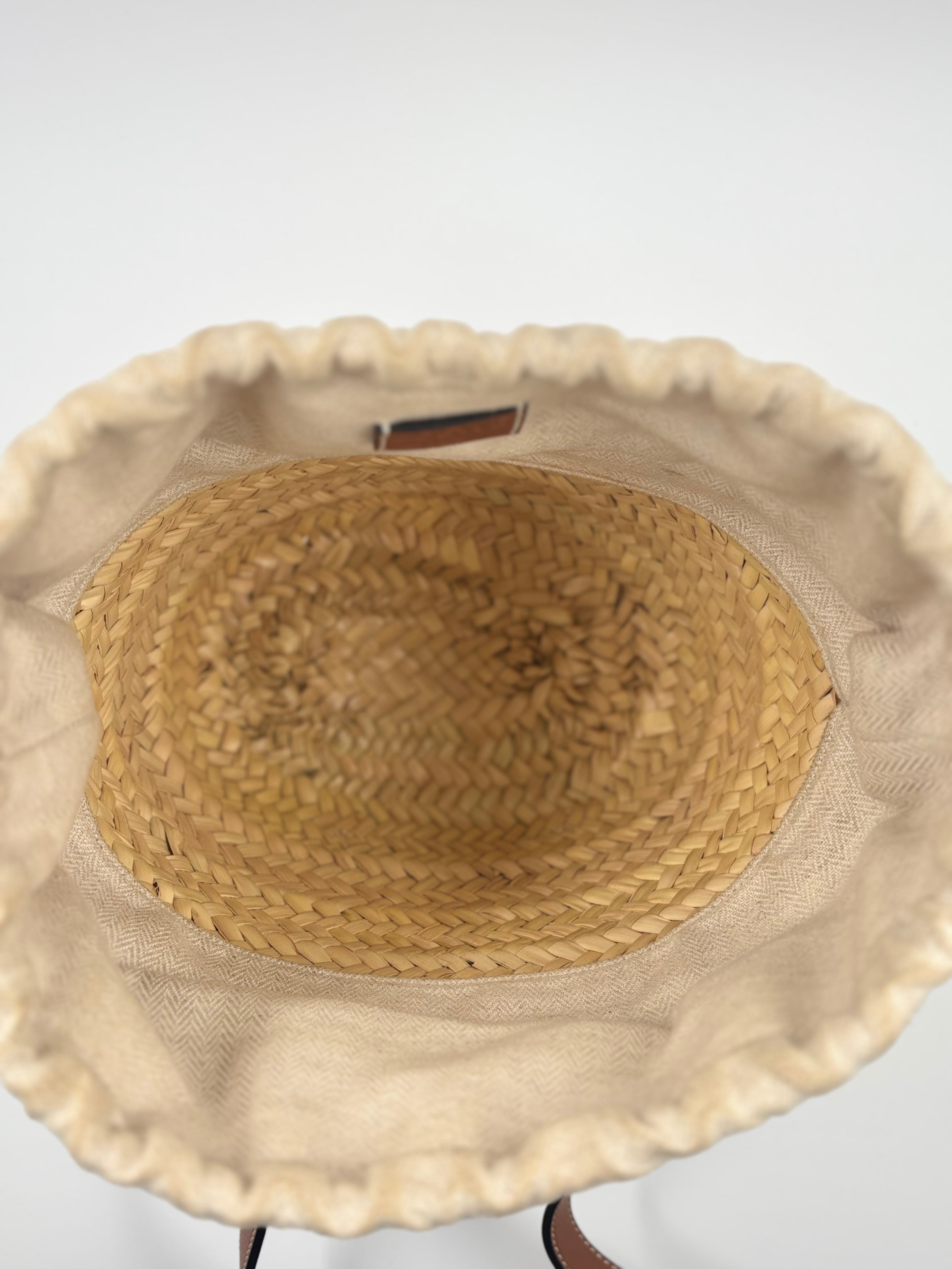 Loewe Canvas and Raffia Basket bag