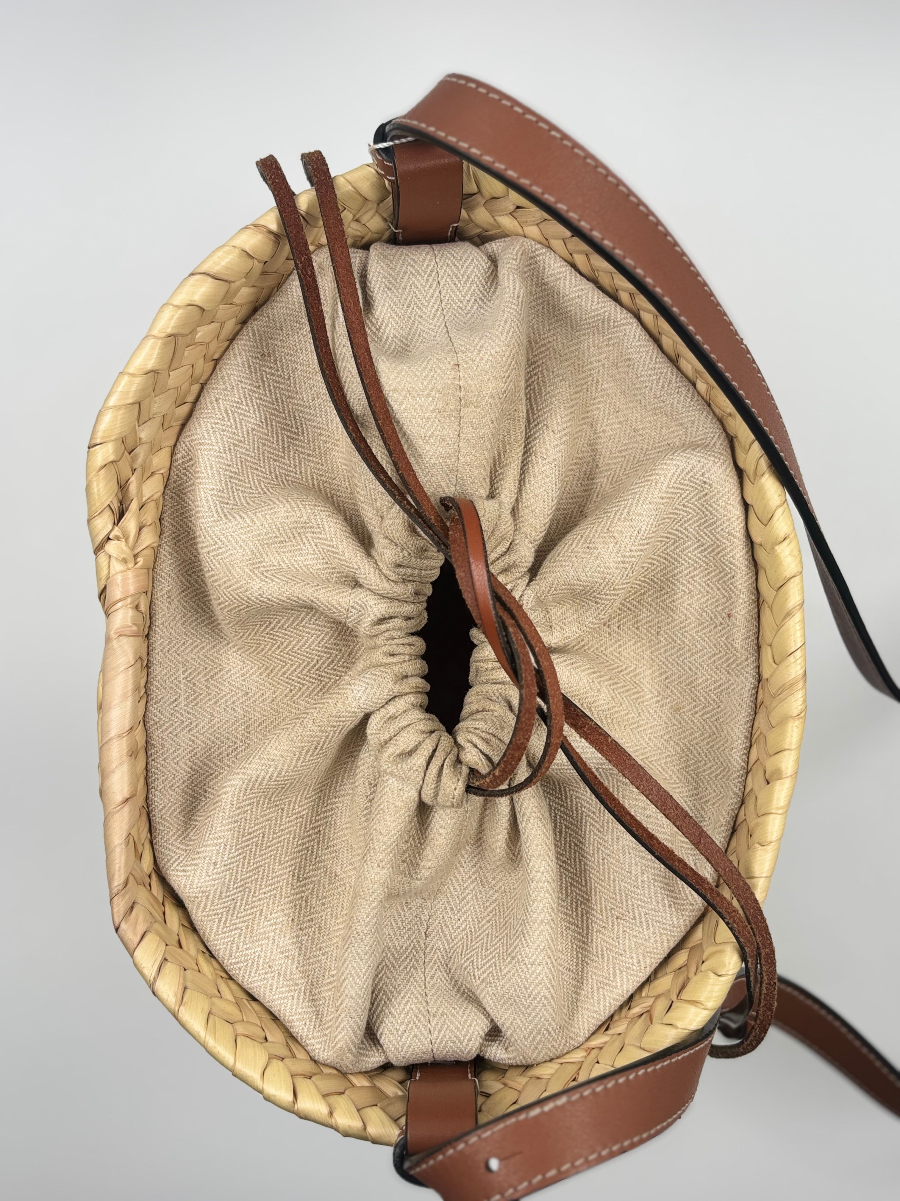Loewe Canvas and Raffia Basket bag