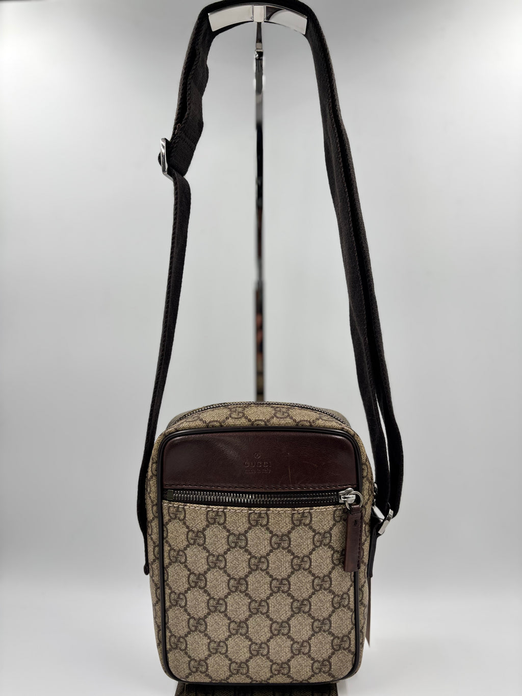 Gucci Coated Canvas and Leather Crossbody Bag