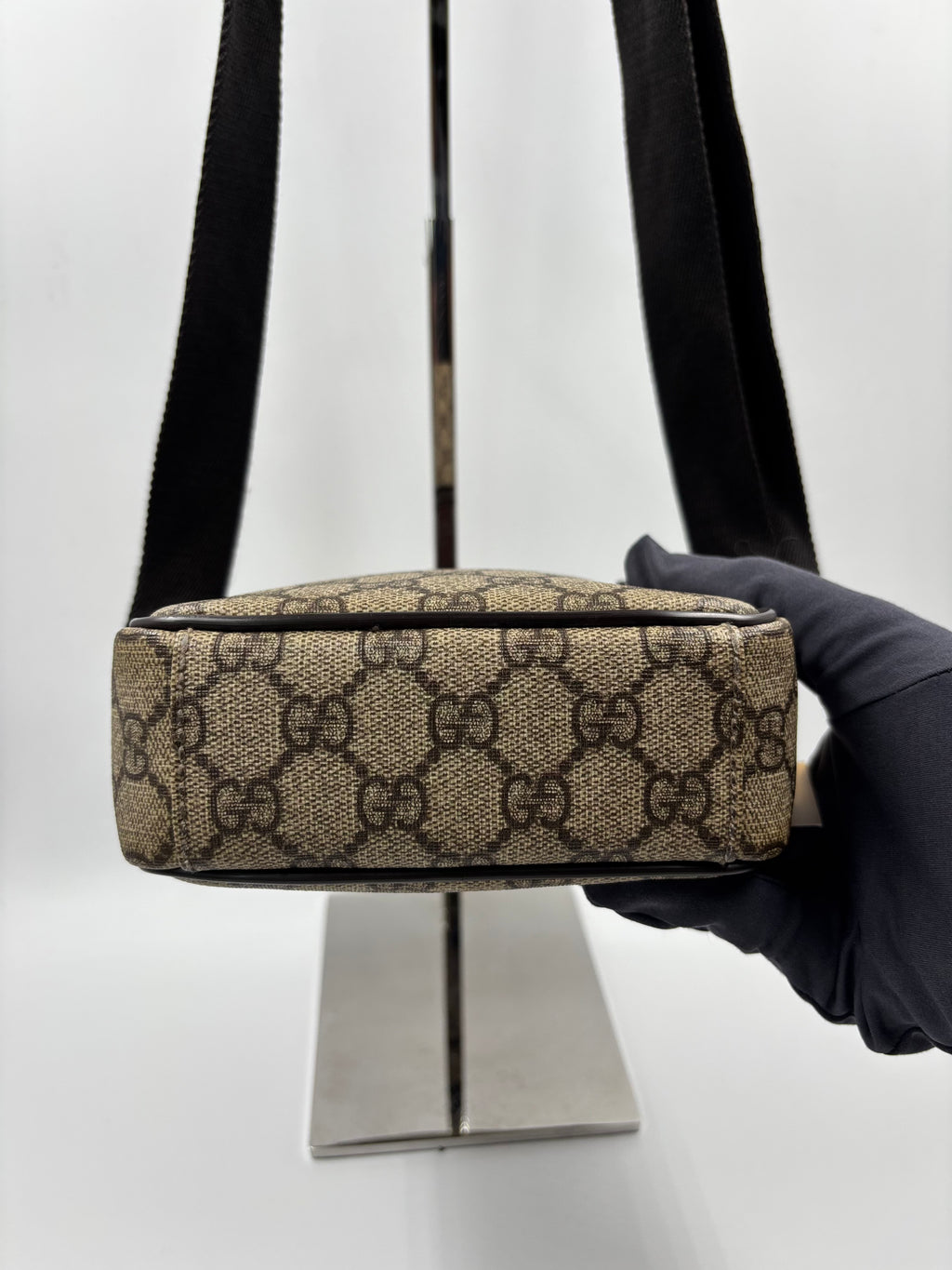 Gucci Coated Canvas and Leather Crossbody Bag