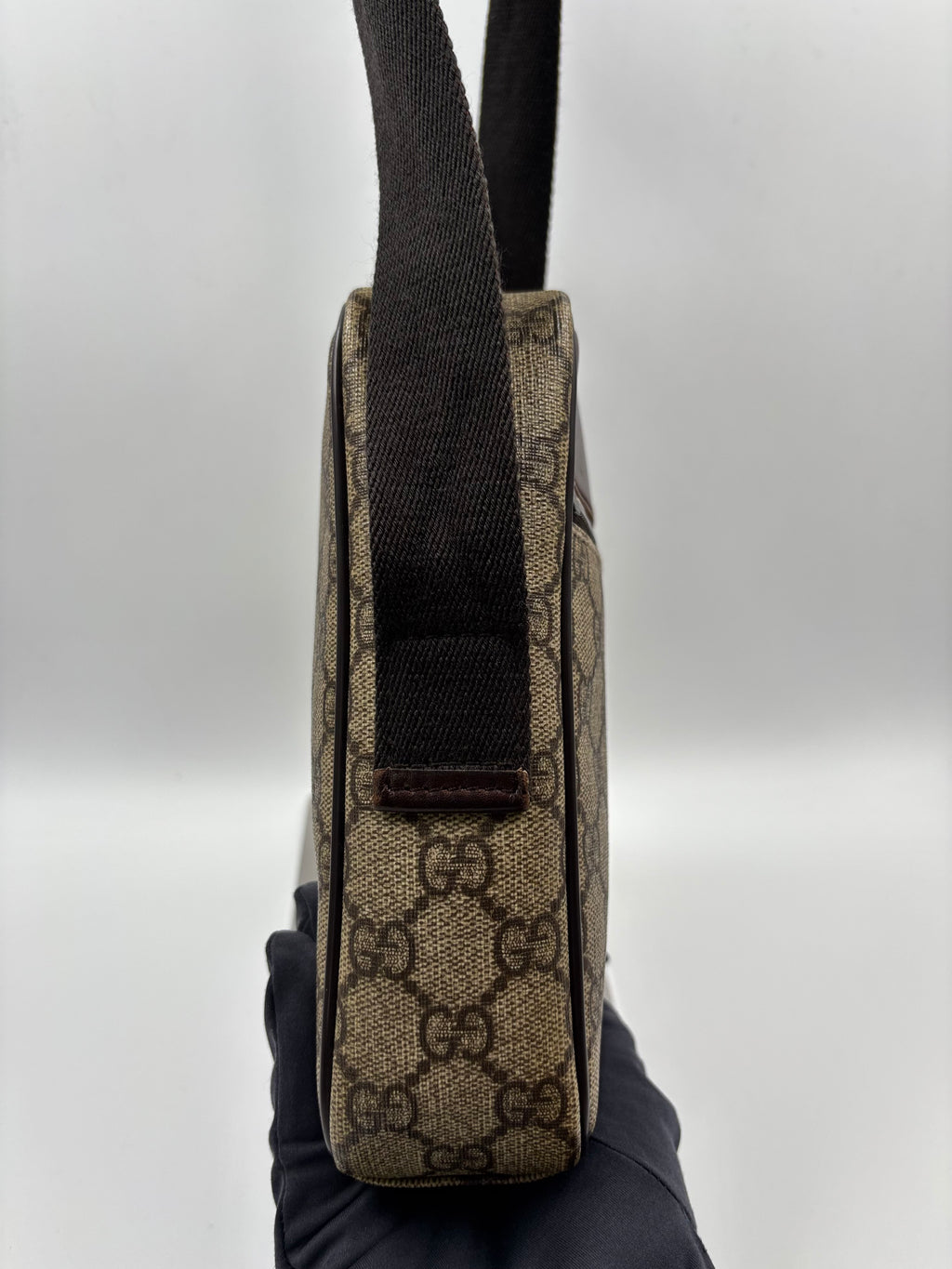 Gucci Coated Canvas and Leather Crossbody Bag