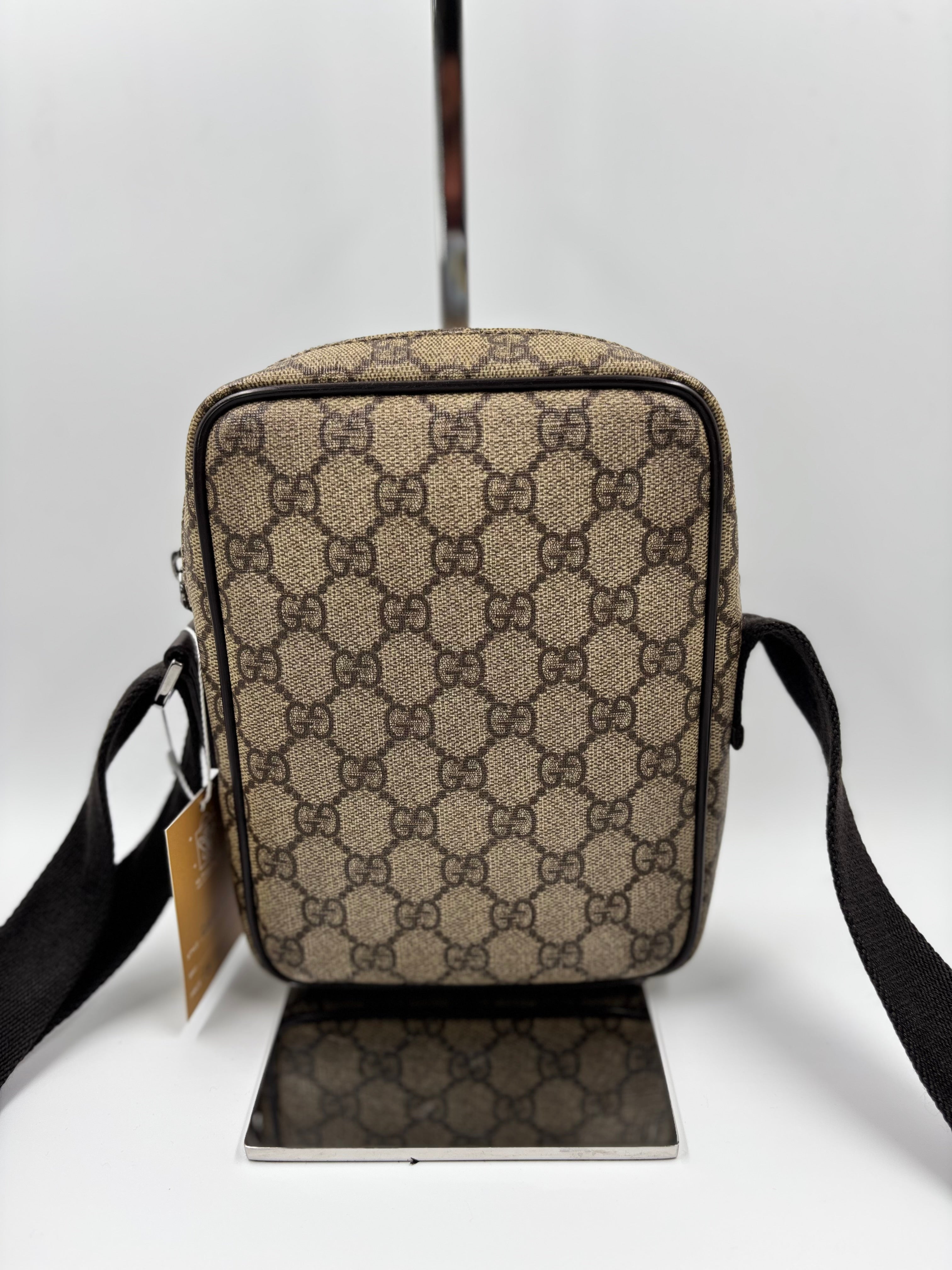 Gucci Coated Canvas and Leather Crossbody Bag