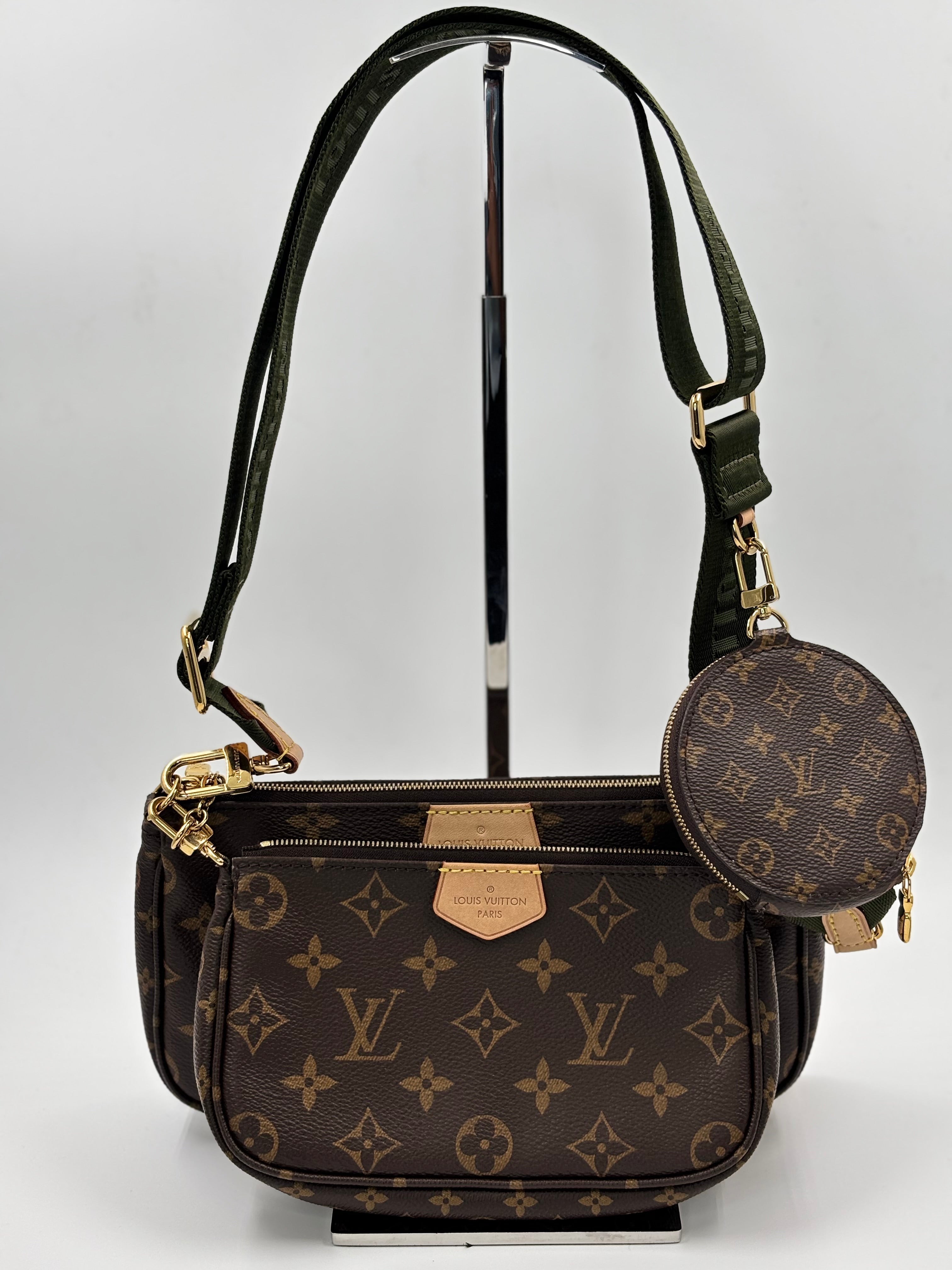 LV Multi Pochette Green Strap