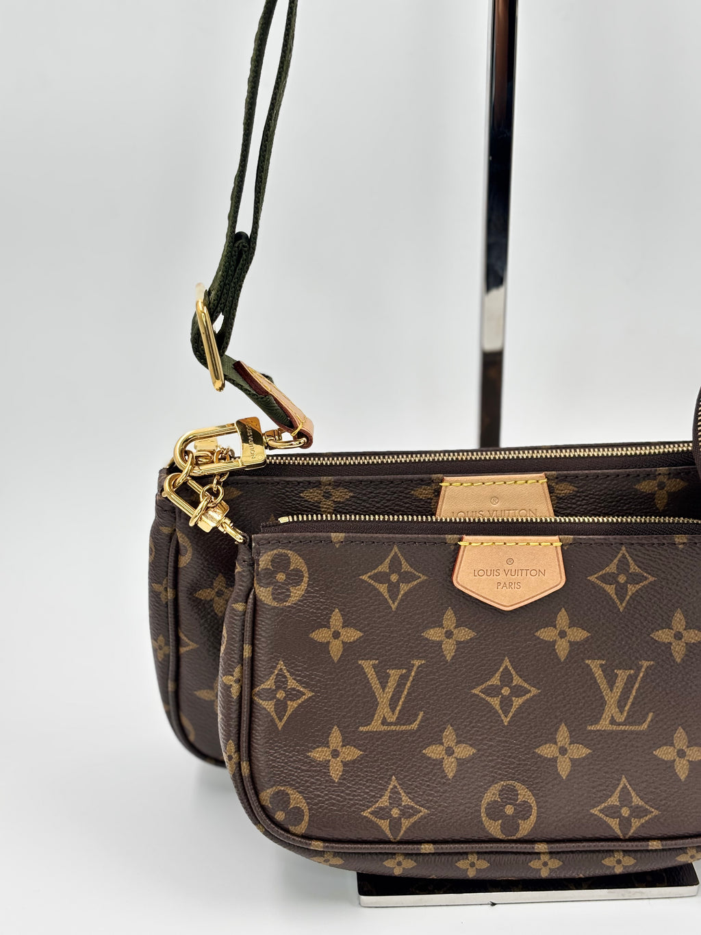 LV Multi Pochette Green Strap