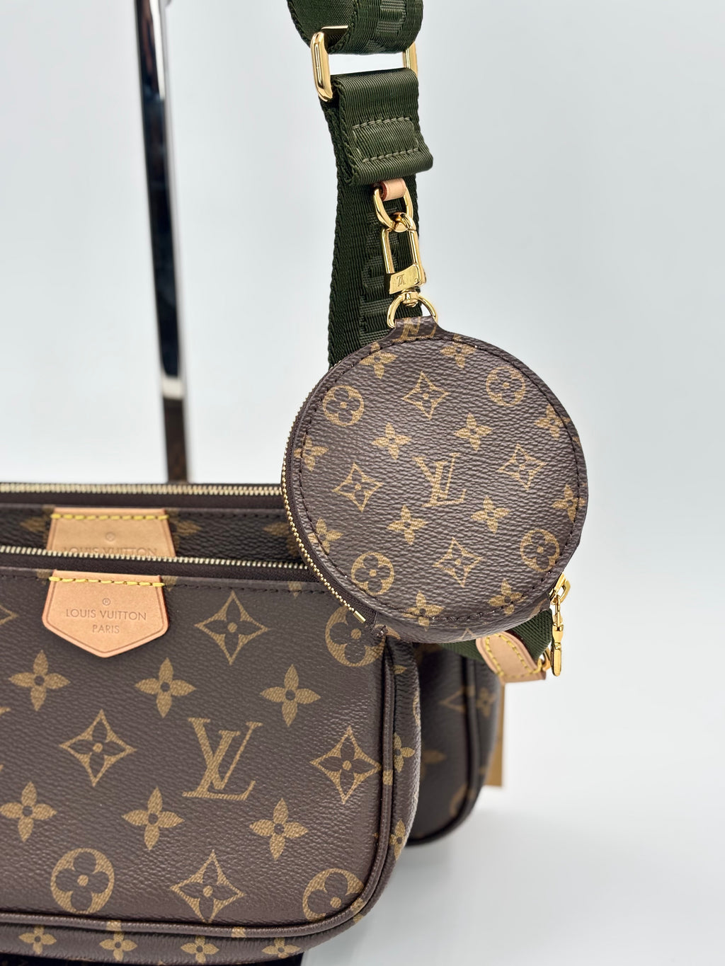 LV Multi Pochette Green Strap