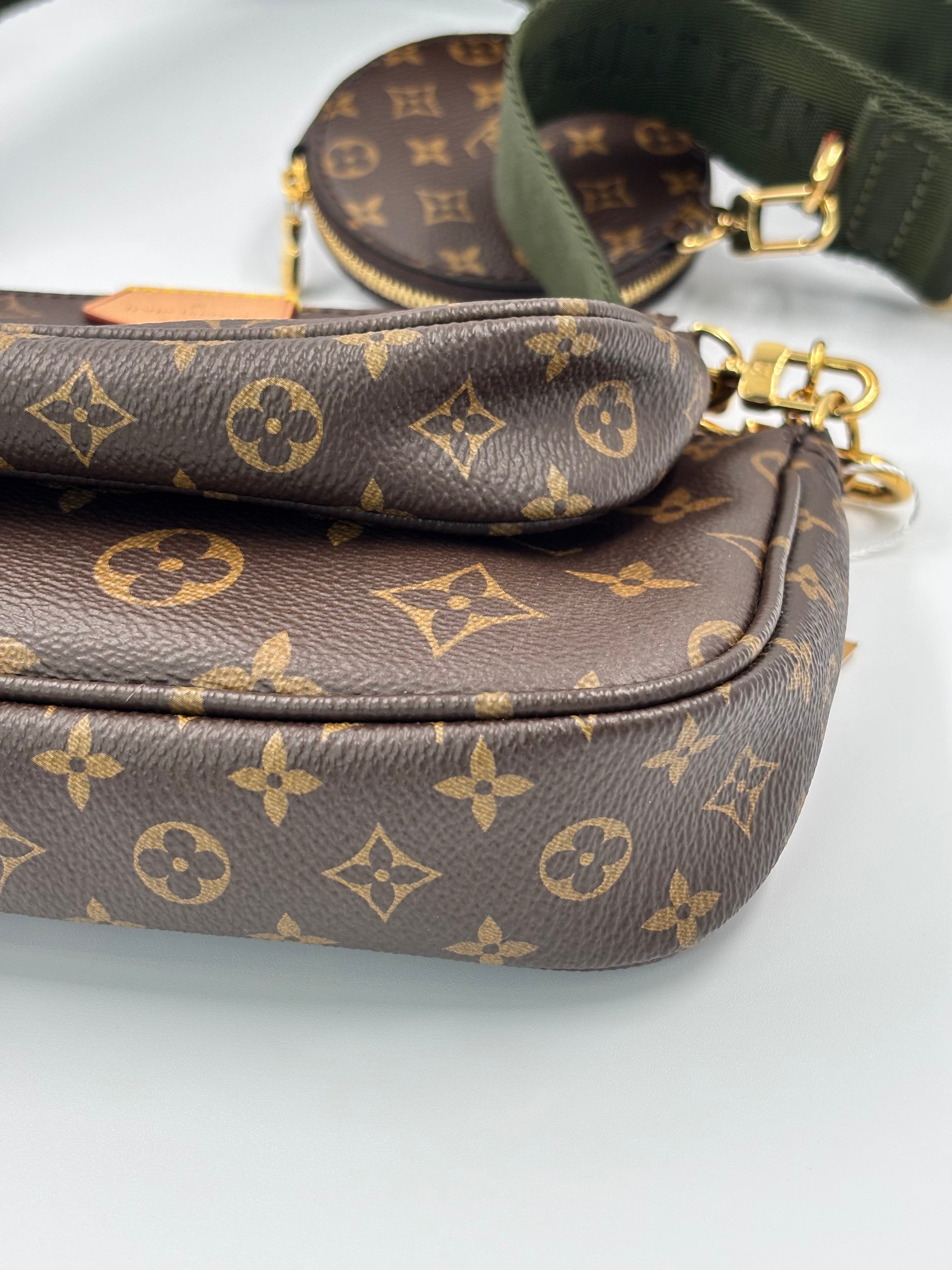 LV Multi Pochette Green Strap