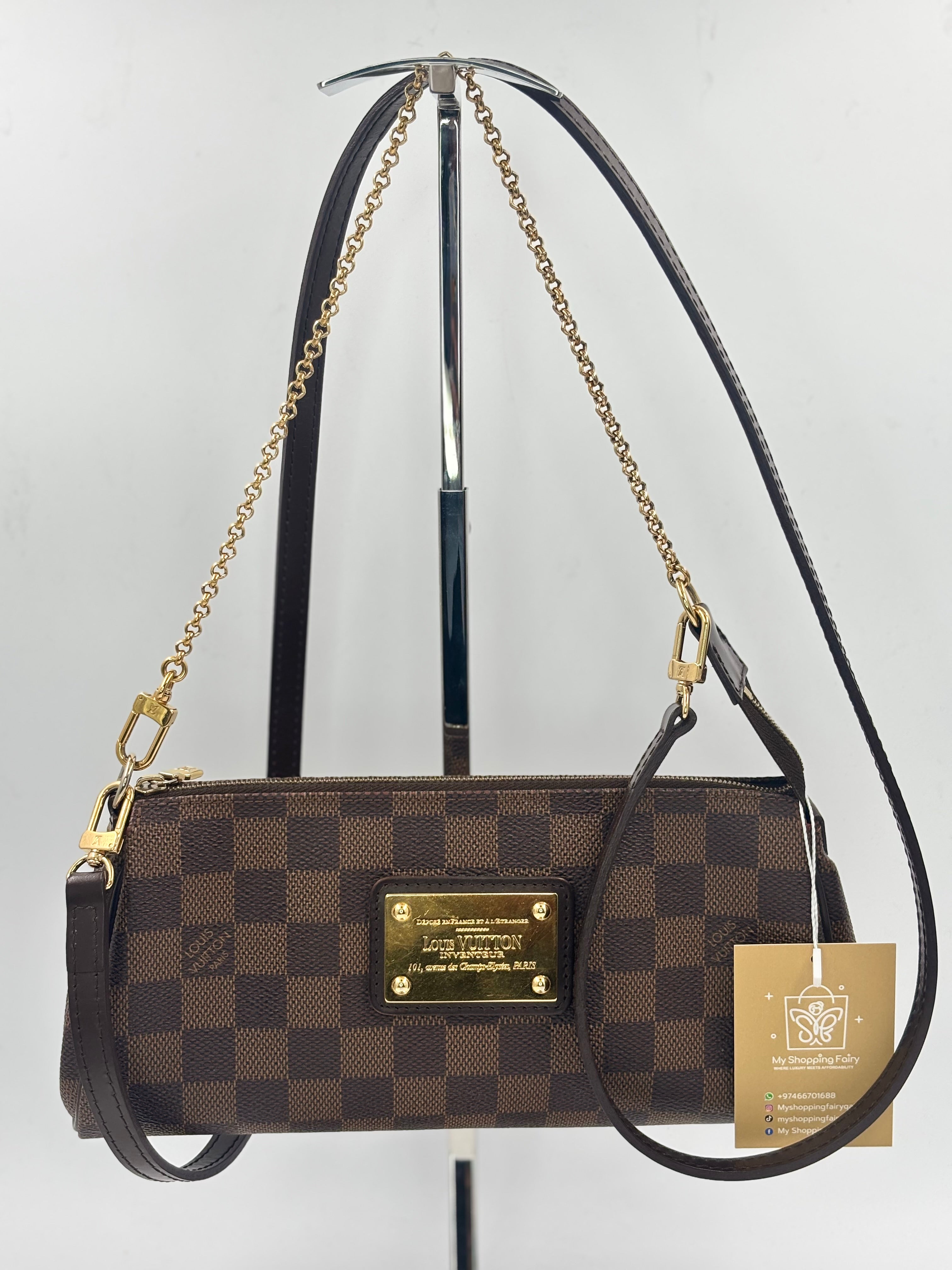 LV Damier Canvas Eva Clutch Bag