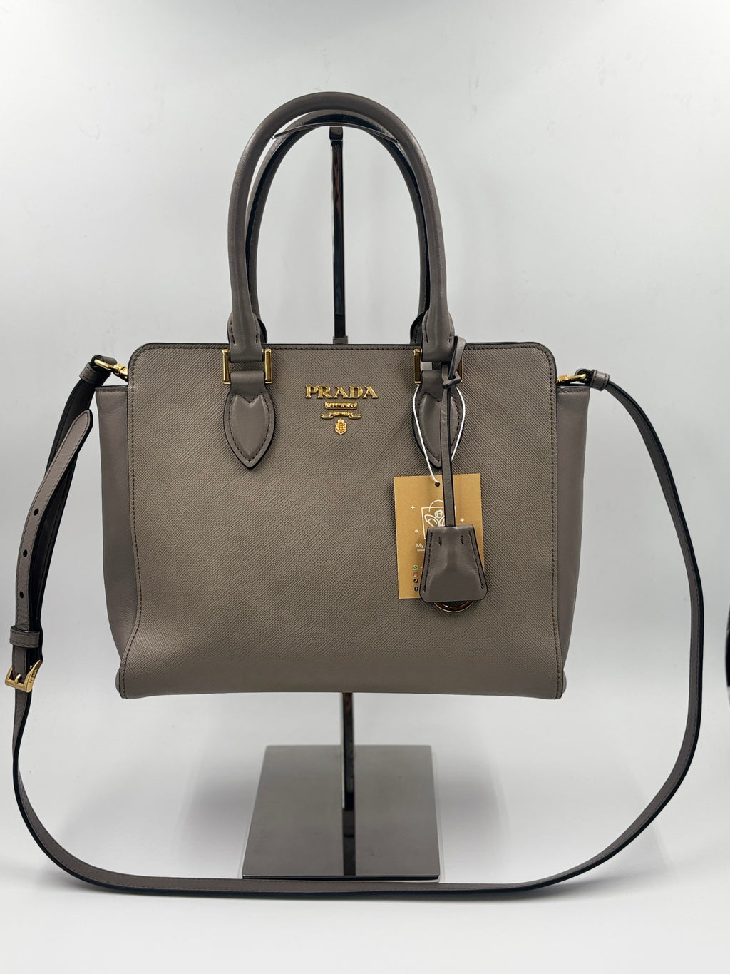 Prada Argilla Saffiano Soft Calf Tote