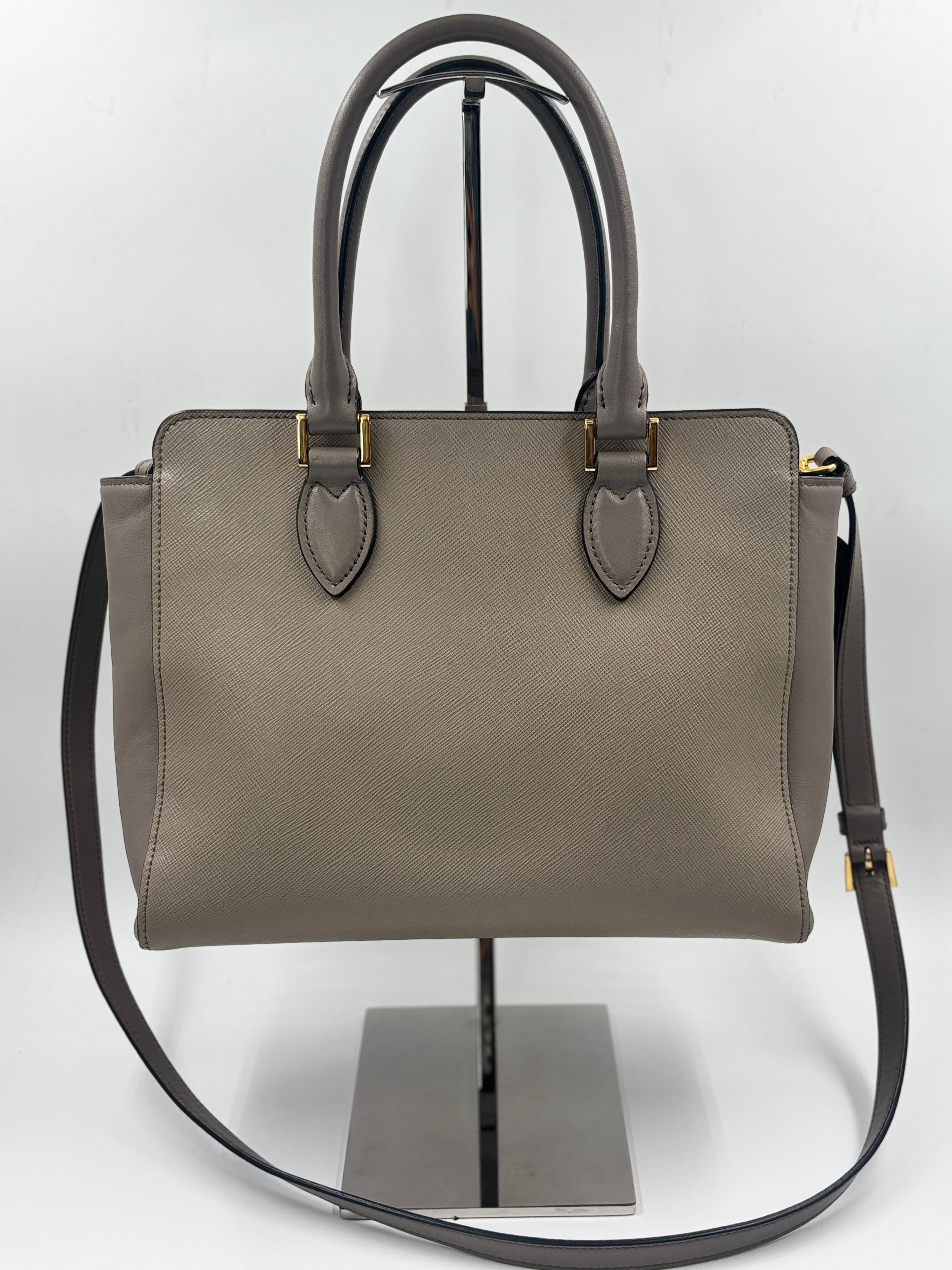 Prada Argilla Saffiano Soft Calf Tote