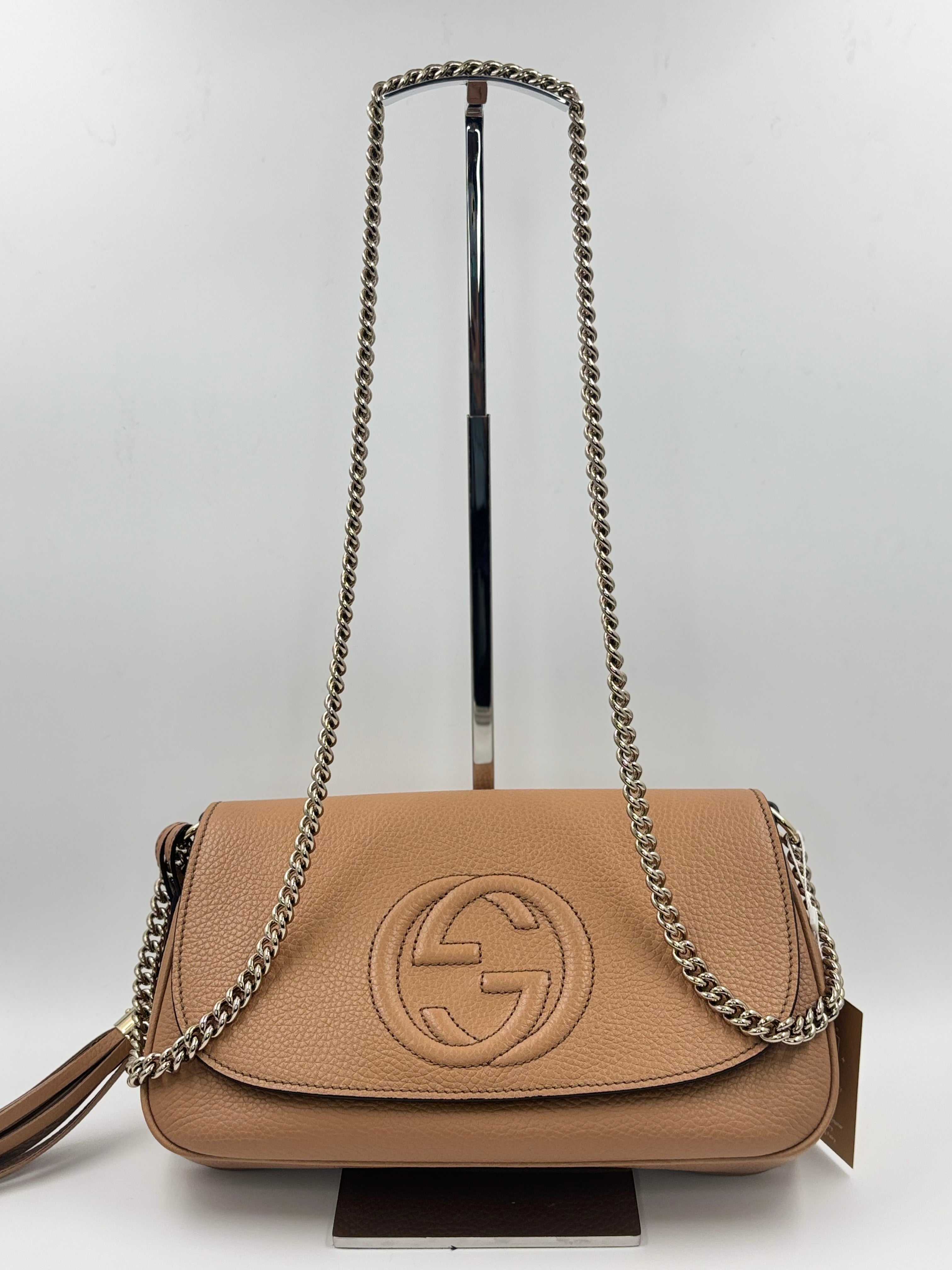 Gucci Soho Flap Chain Crossbody Bag