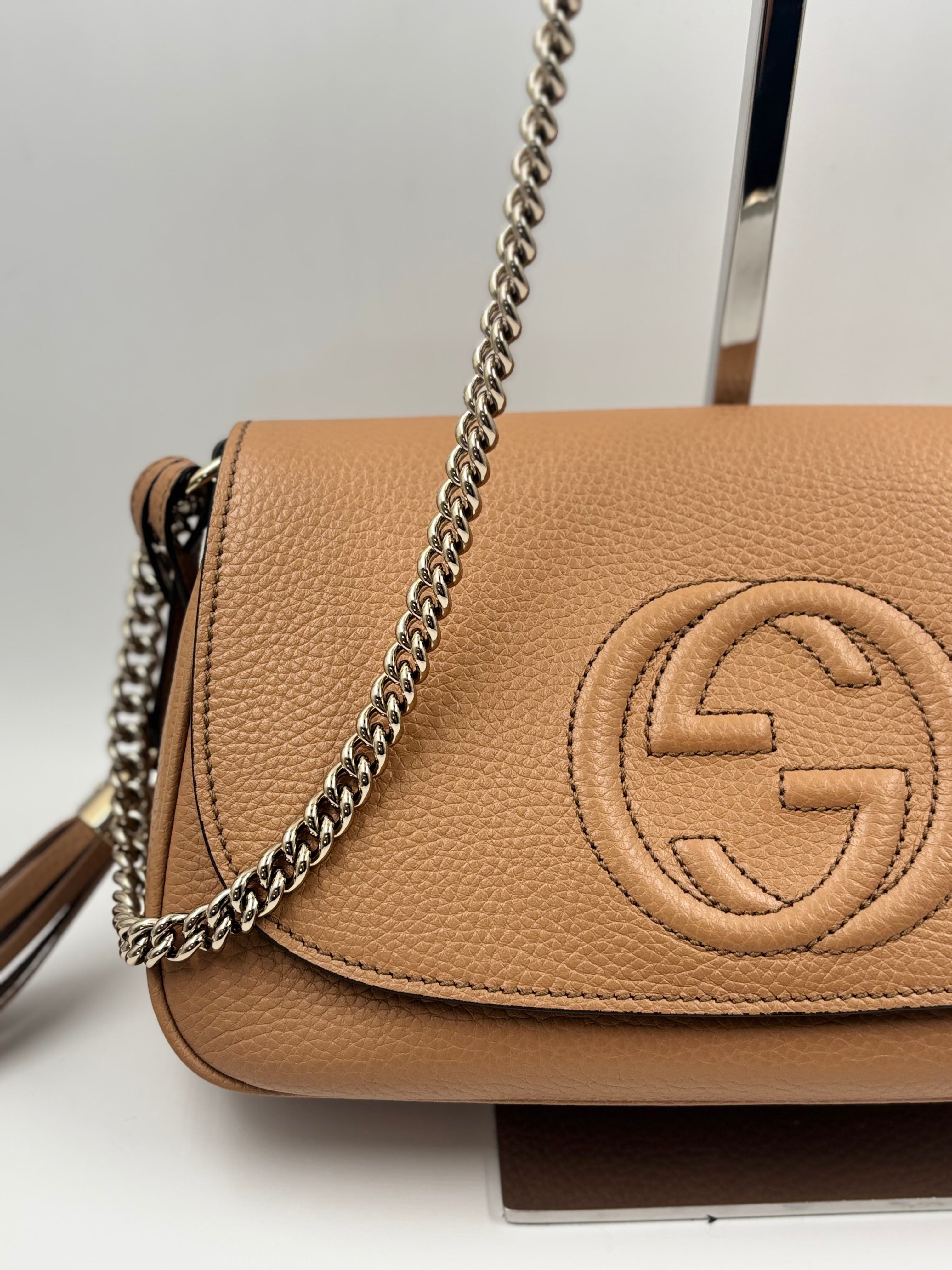 Gucci Soho Flap Chain Crossbody Bag