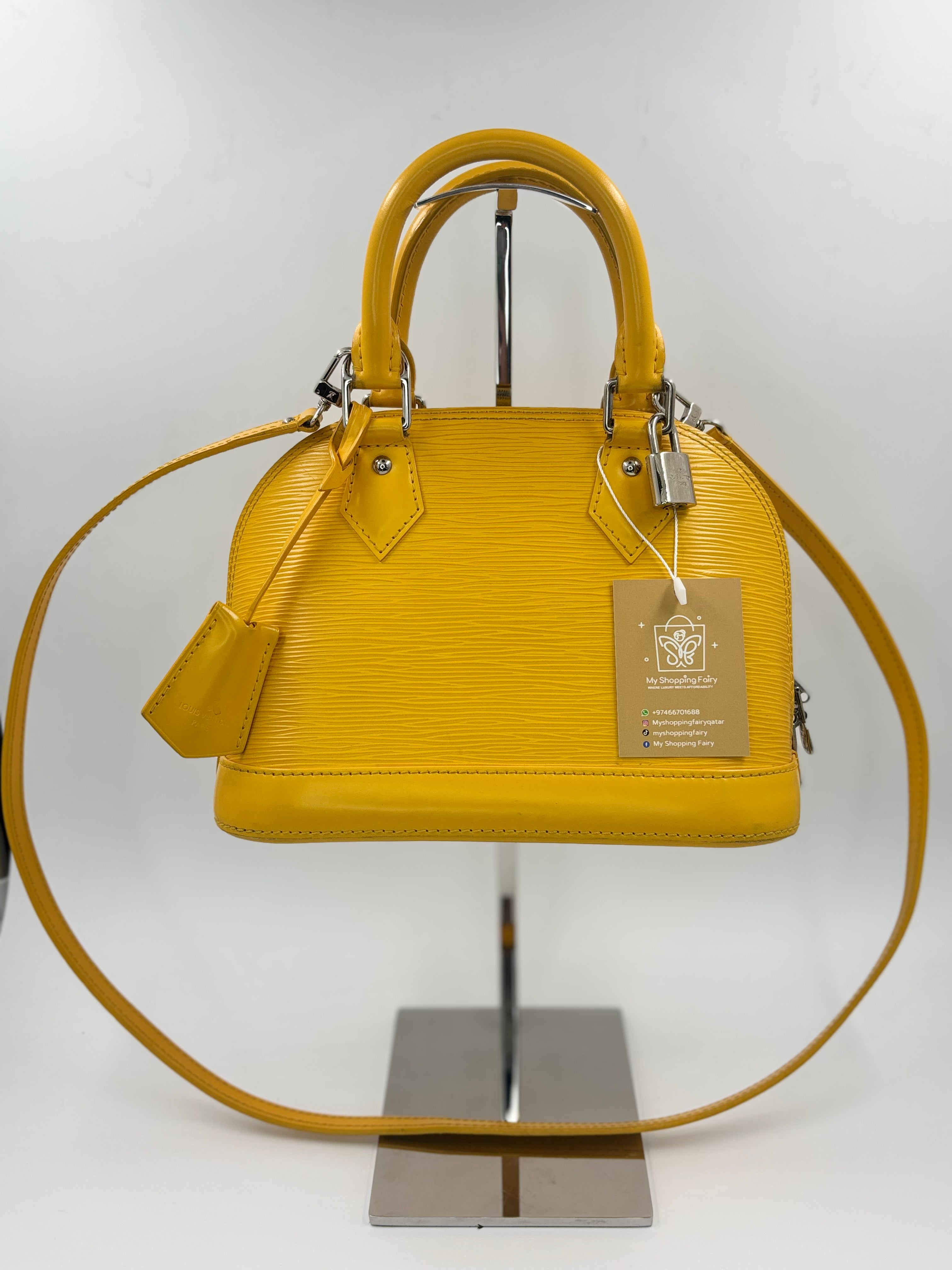 LV Yellow Epi Alma BB Bag