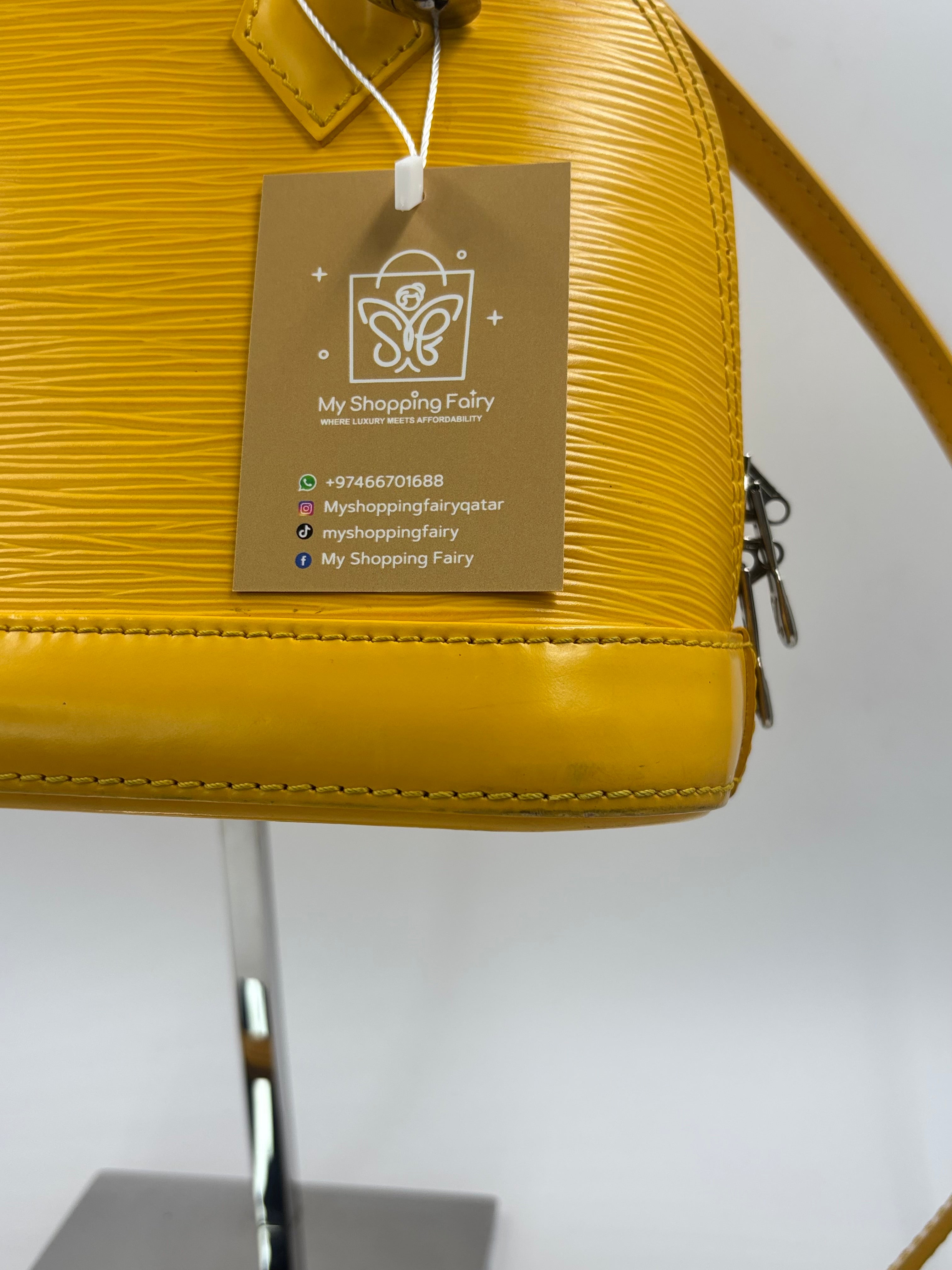 LV Yellow Epi Alma BB Bag