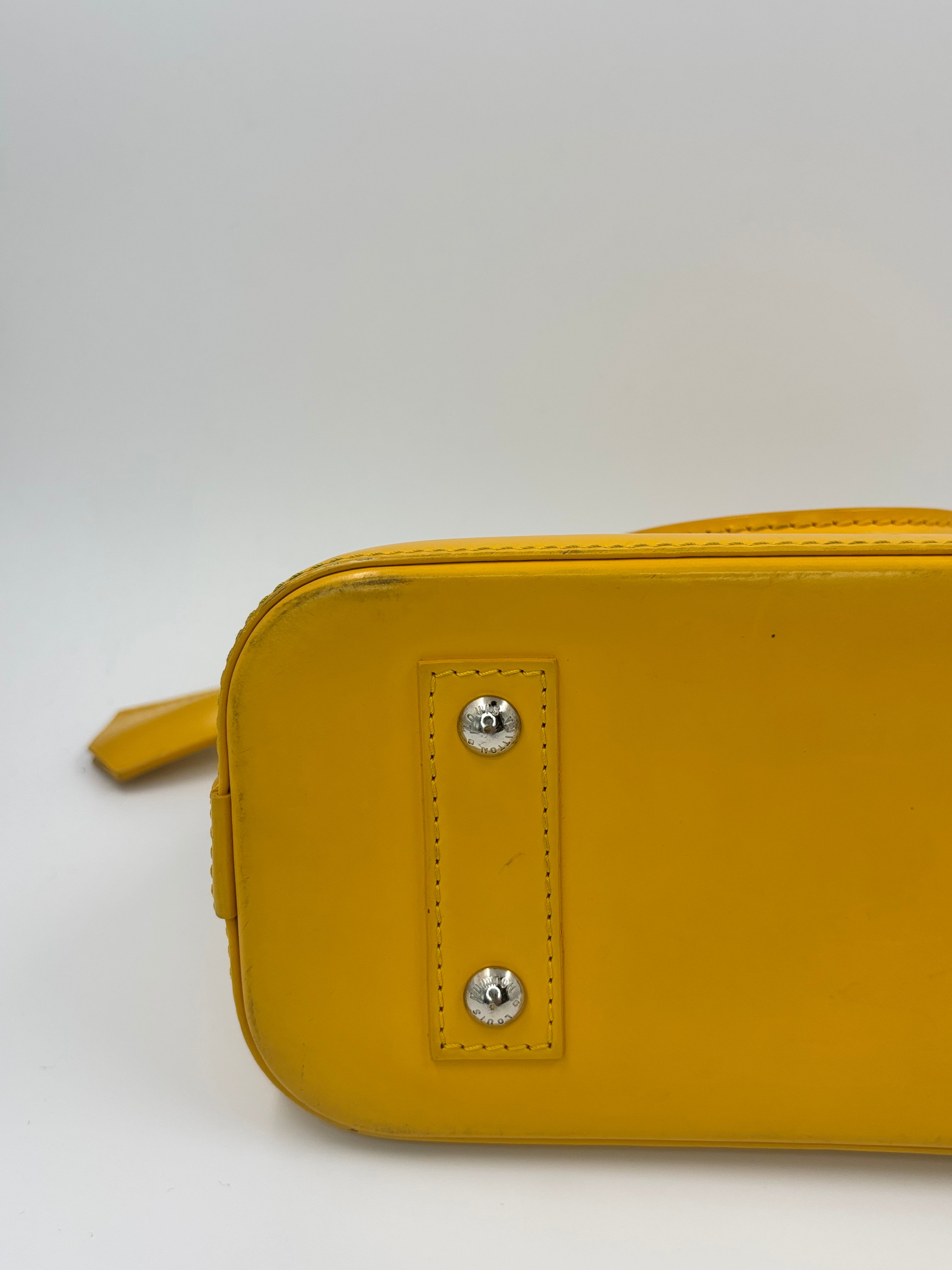 LV Yellow Epi Alma BB Bag