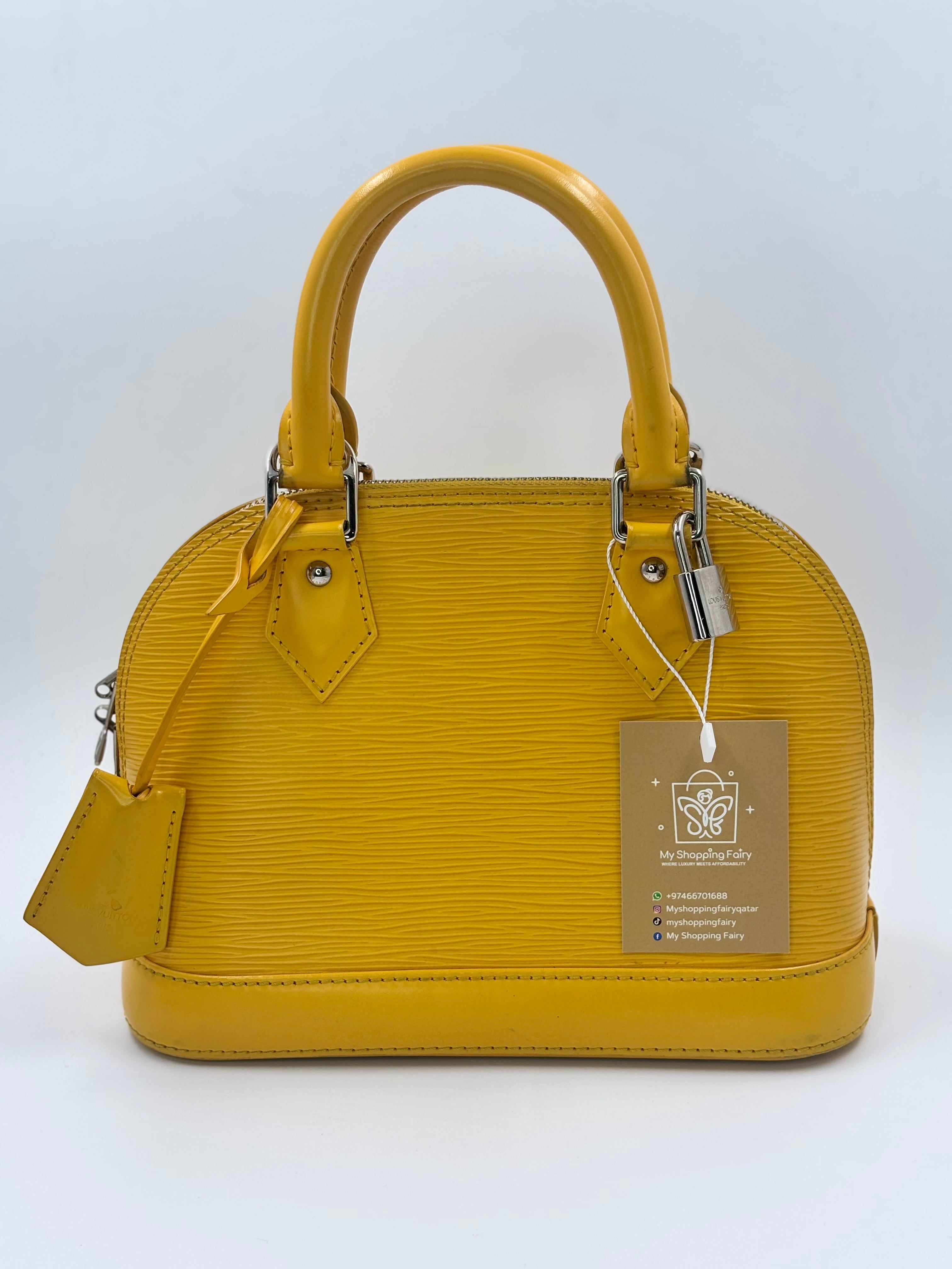 LV Yellow Epi Alma BB Bag