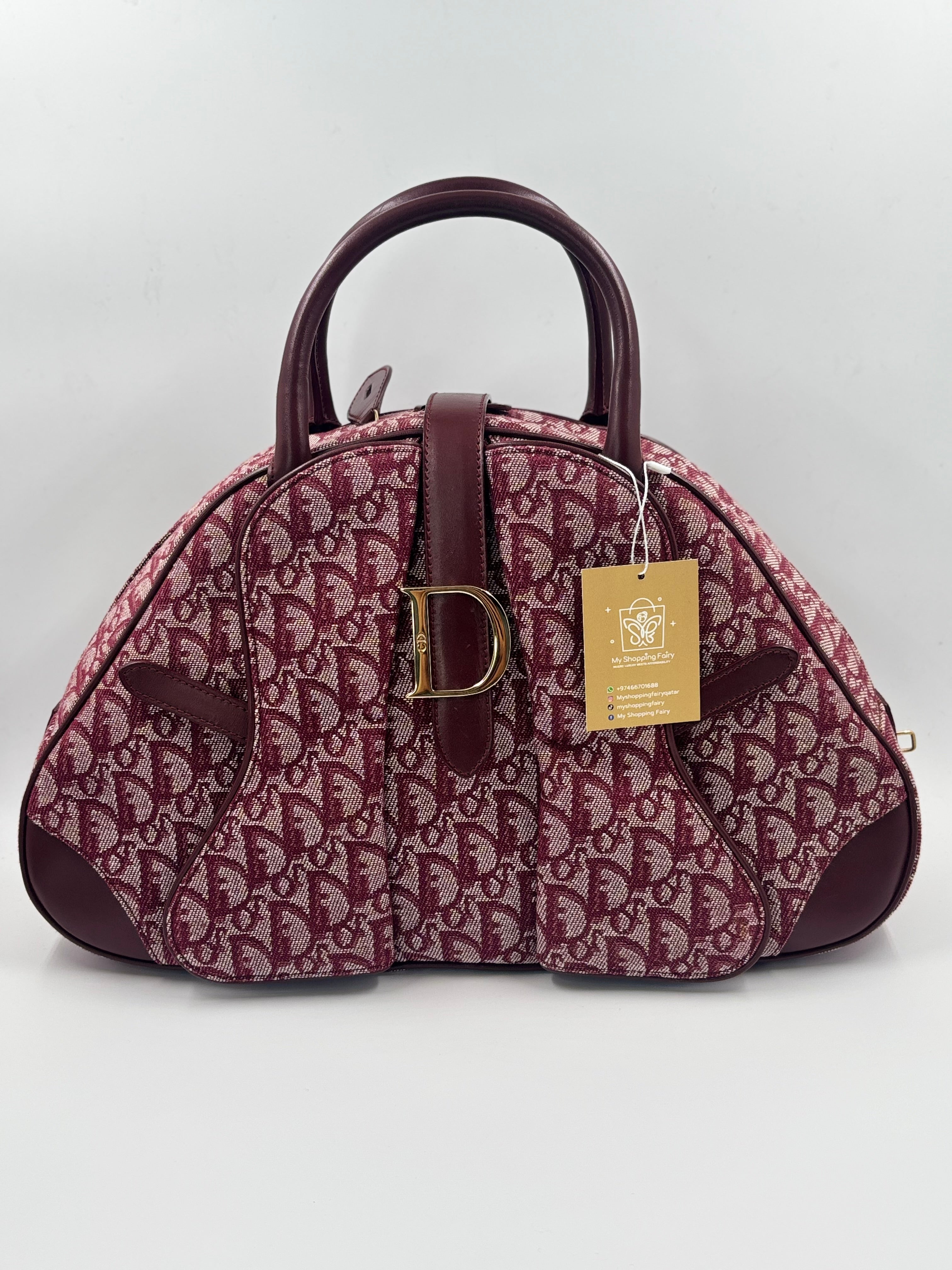 Christian Dior Saddle  Bowler Bag
