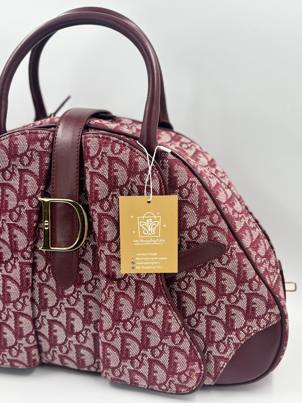 Christian Dior Saddle  Bowler Bag