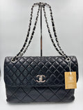 Chanel Black Quilted Calfskin Leather Business Flap Bag