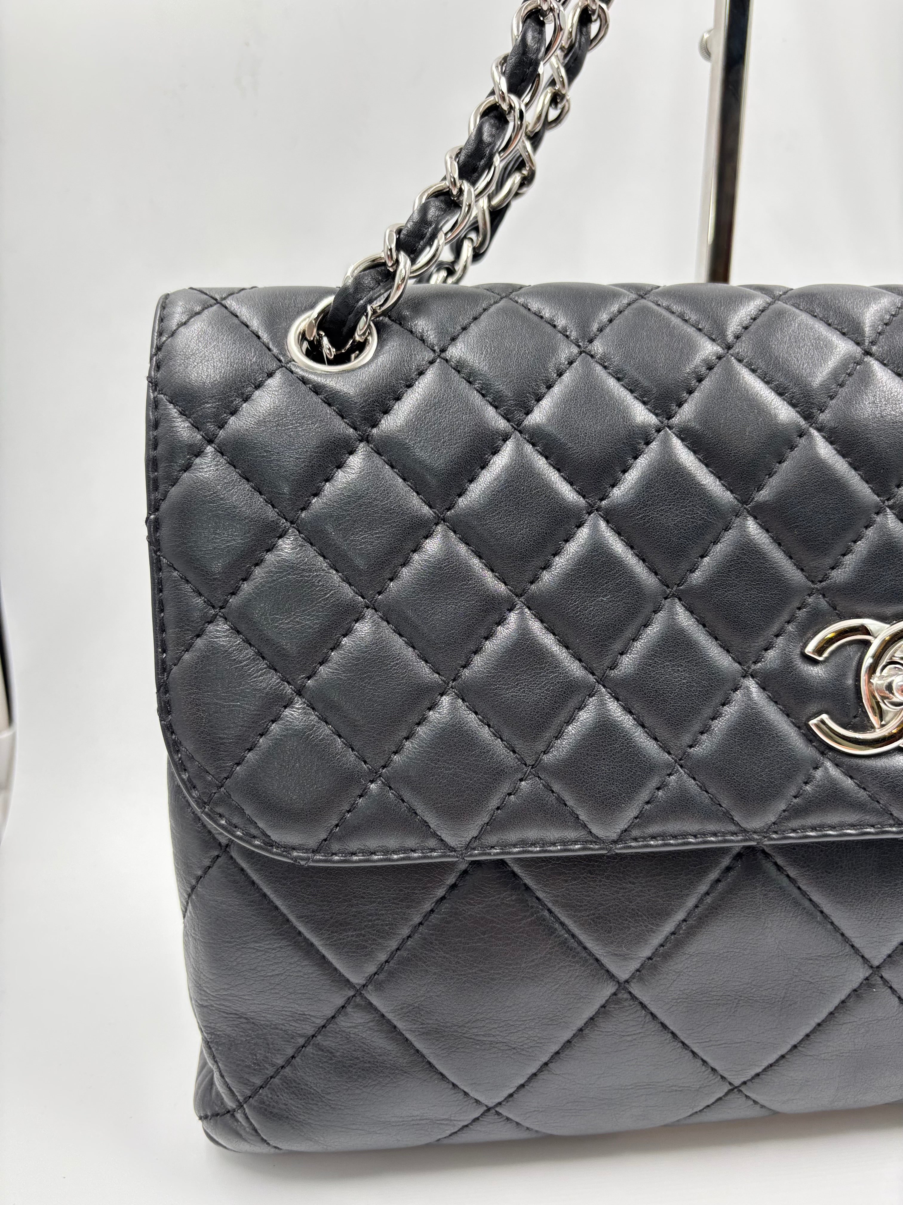 Chanel Black Quilted Calfskin Leather Business Flap Bag
