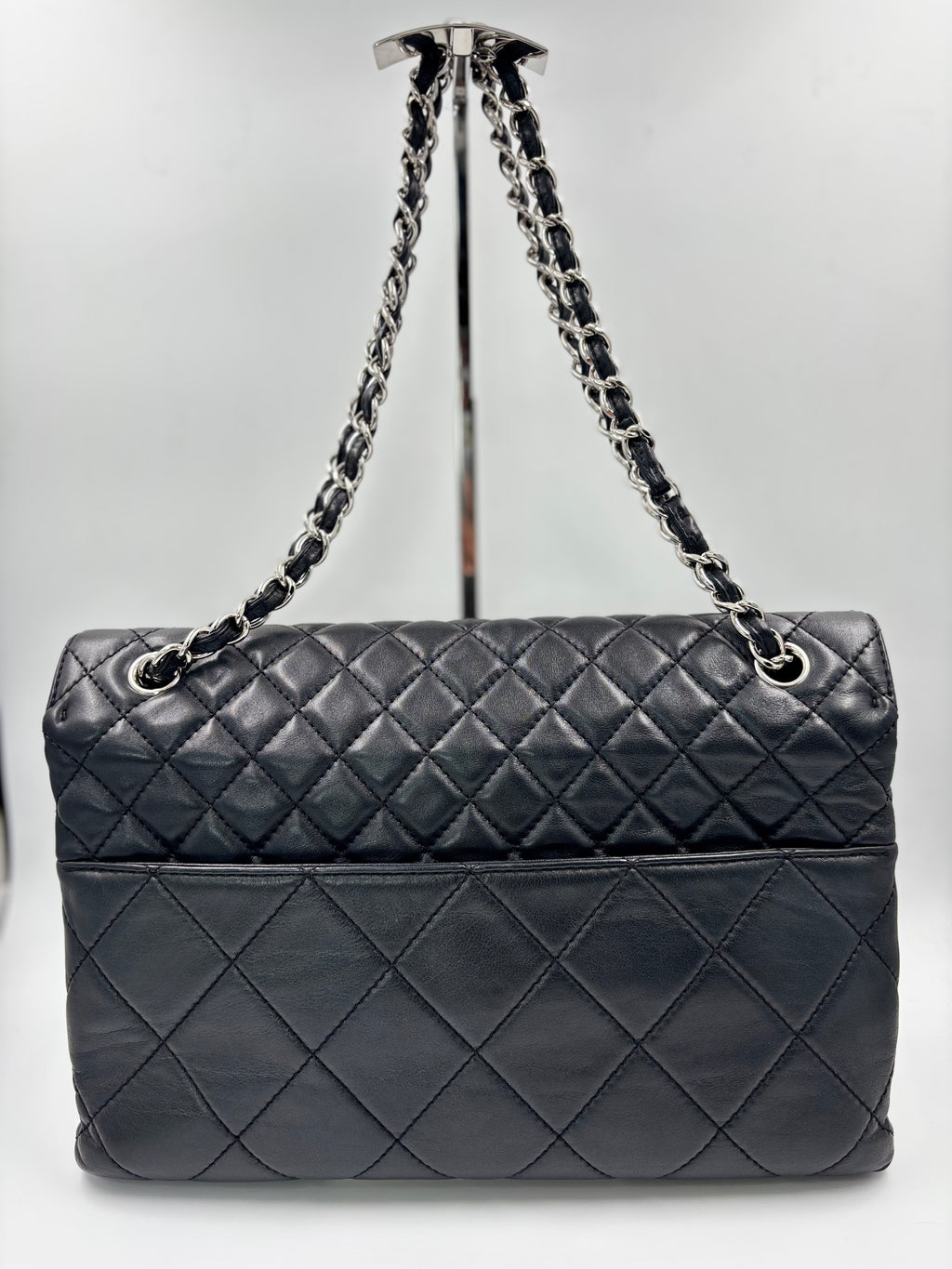 Chanel Black Quilted Calfskin Leather Business Flap Bag