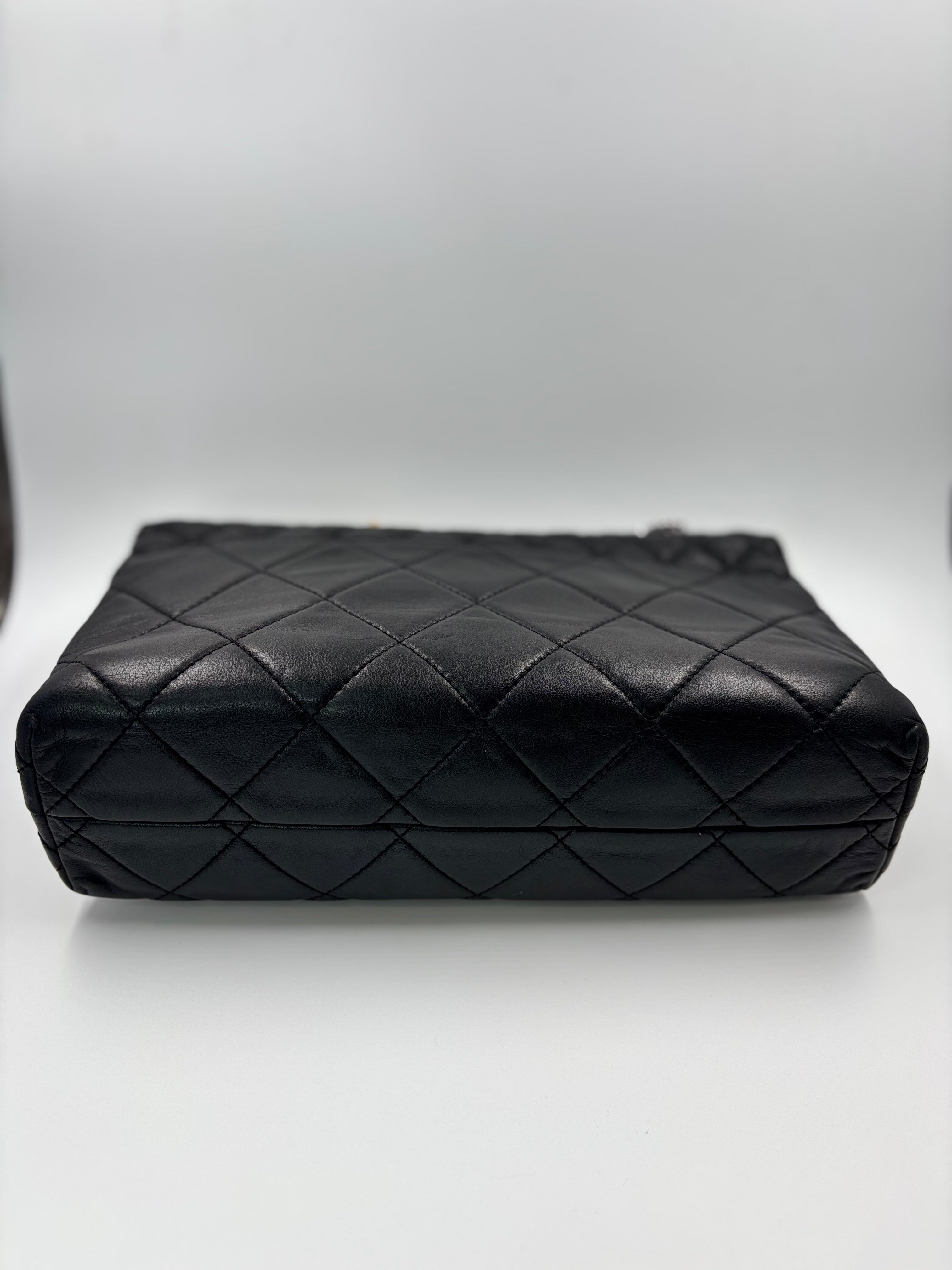 Chanel Black Quilted Calfskin Leather Business Flap Bag