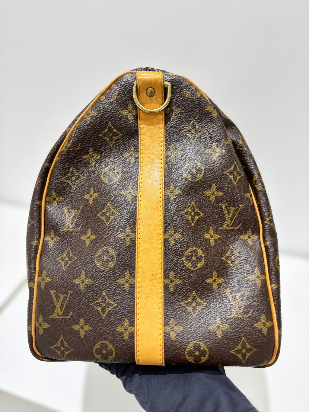 LV Monogram Canvas Keepall 50 W/ Shoulder Strap Bag