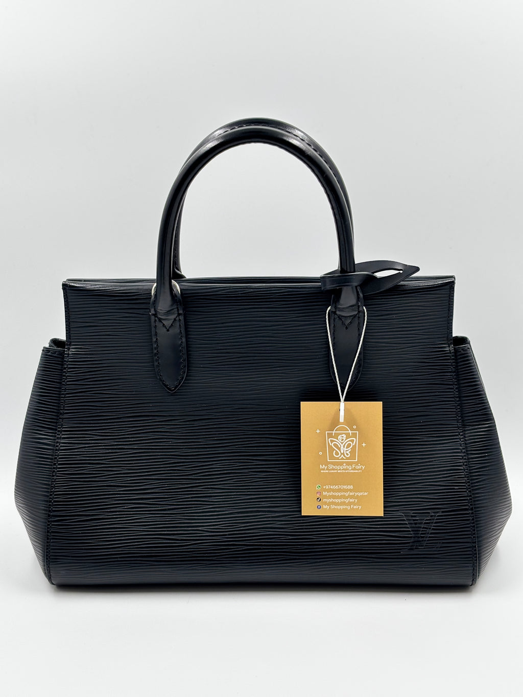 LV Black Epi Leather Marly MM Bag