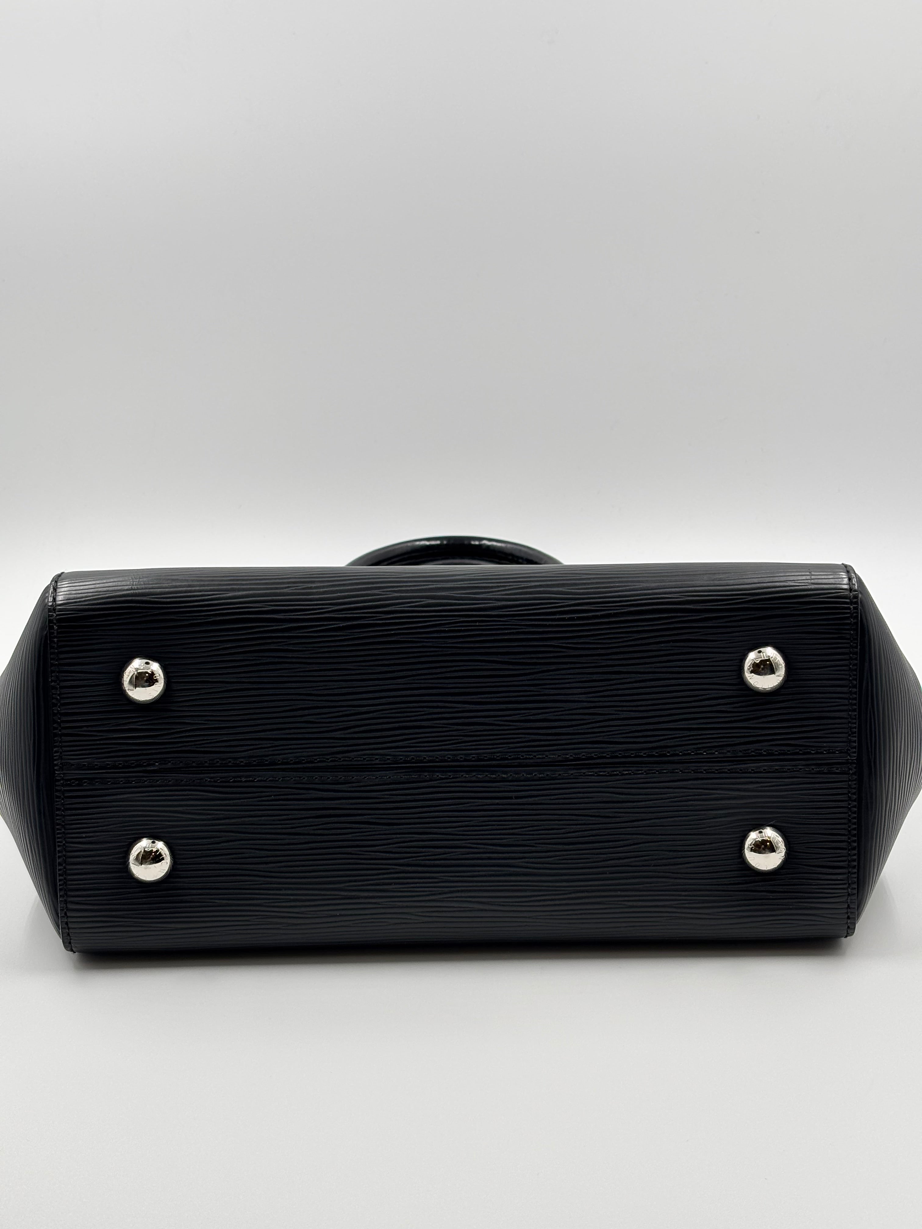 LV Black Epi Leather Marly MM Bag