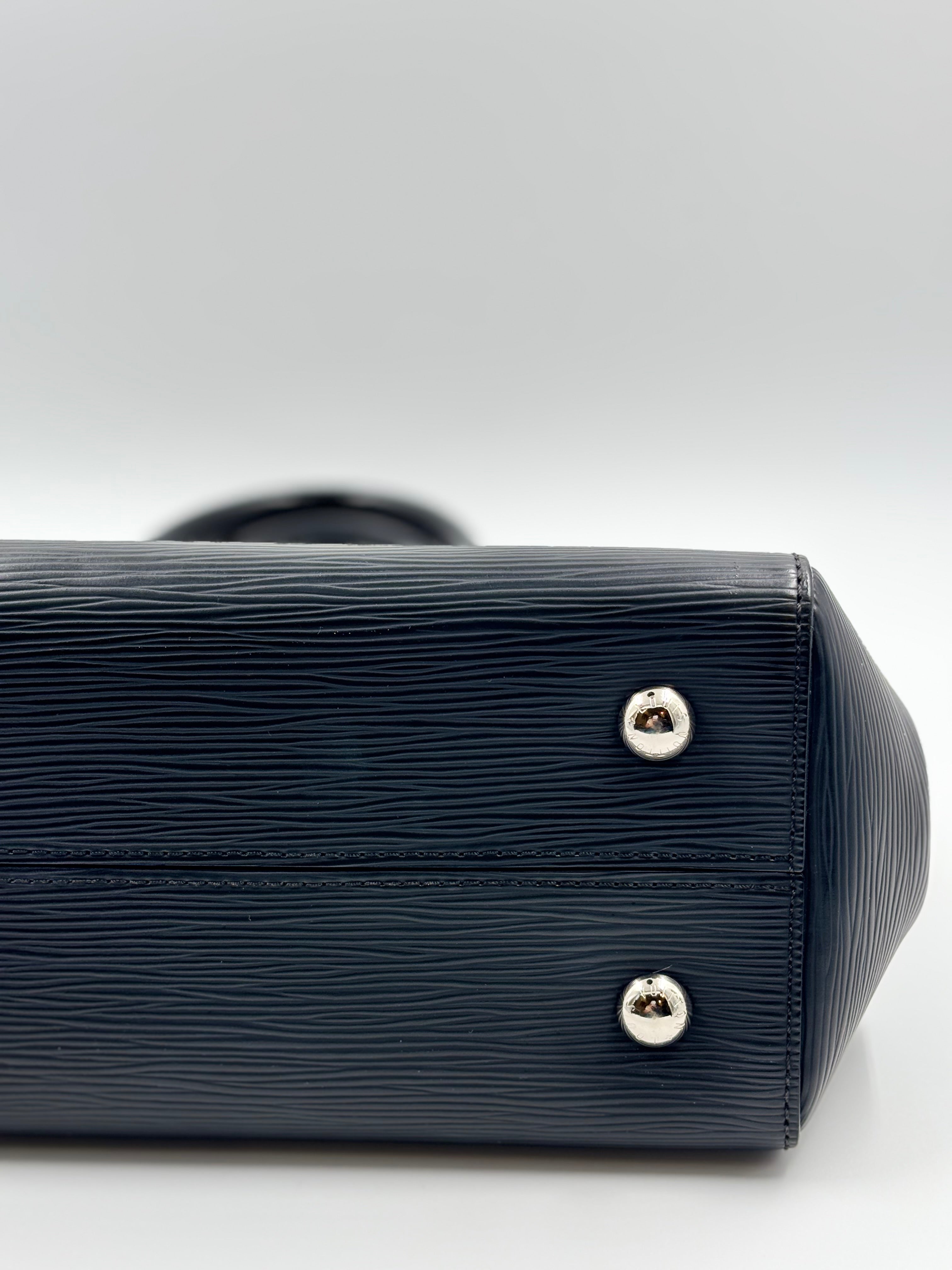 LV Black Epi Leather Marly MM Bag