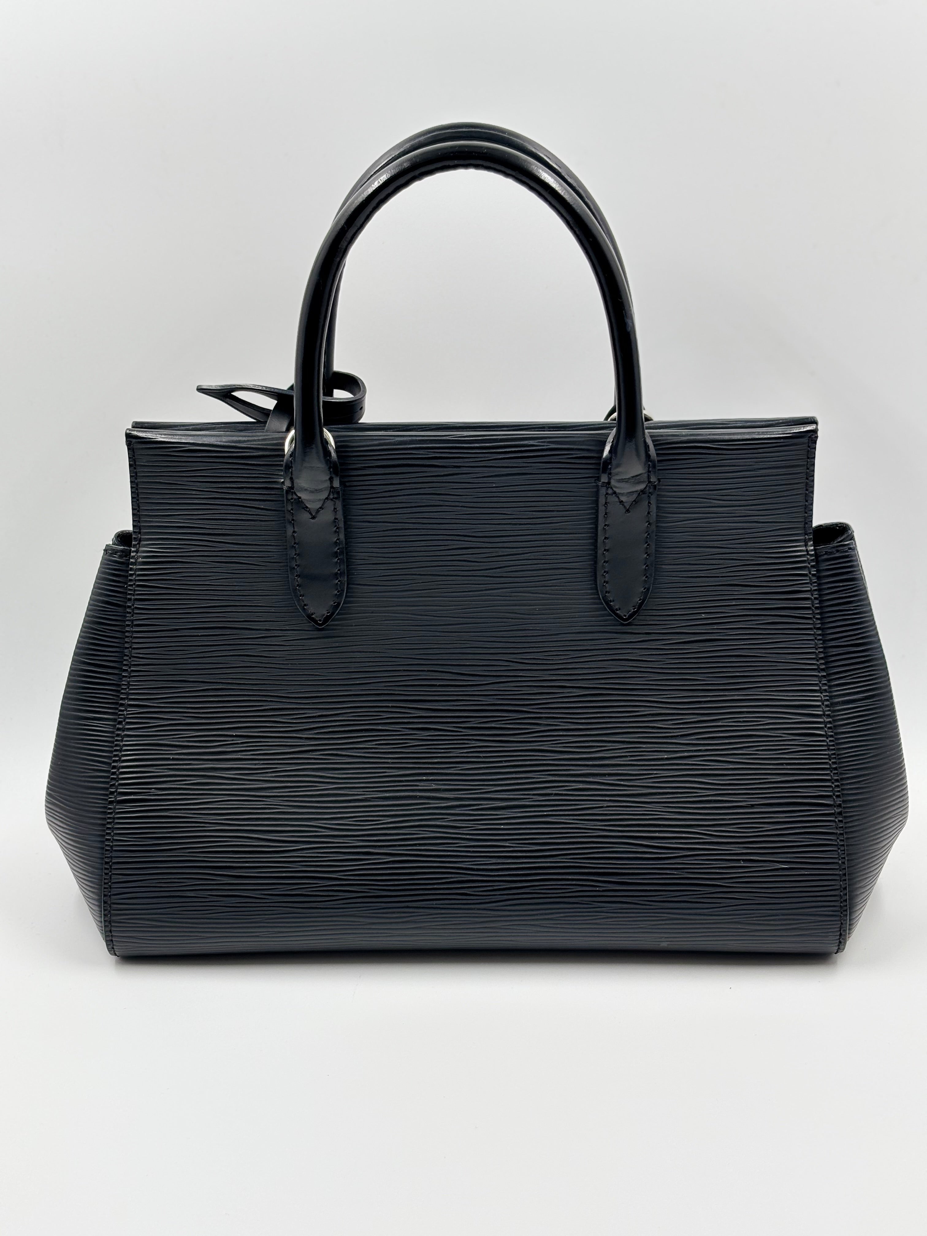 LV Black Epi Leather Marly MM Bag