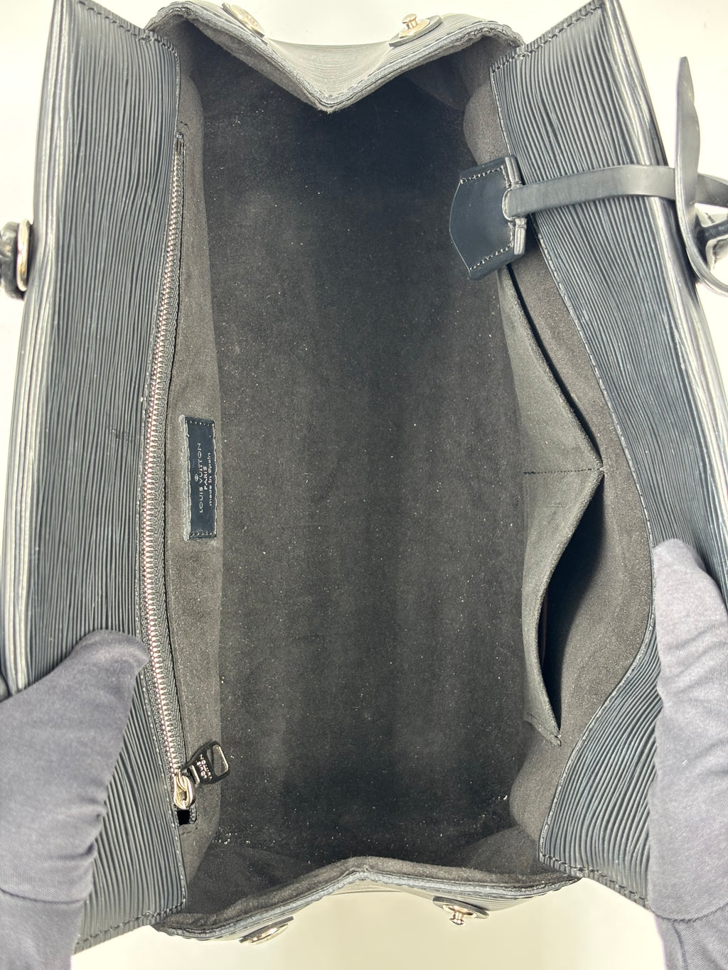 LV Black Epi Leather Marly MM Bag