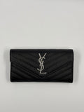 YSL Black Chevron Envelope Wallet