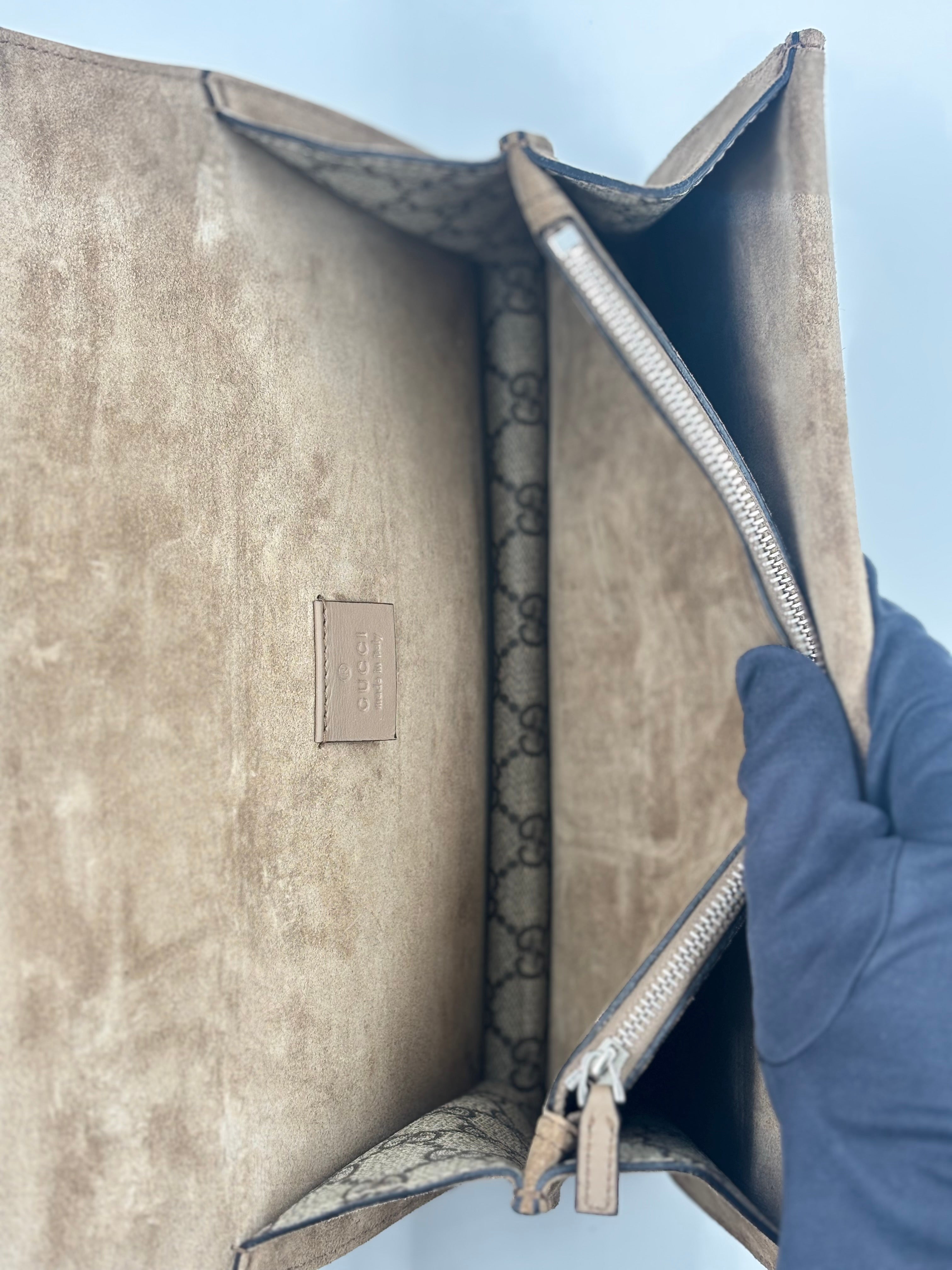 Gucci Beige GG Supreme Coated Canvas Dionysus Medium Shoulder Bag