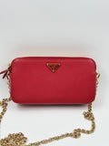 Prada Saffiano Lux Double Zip Camera Bag