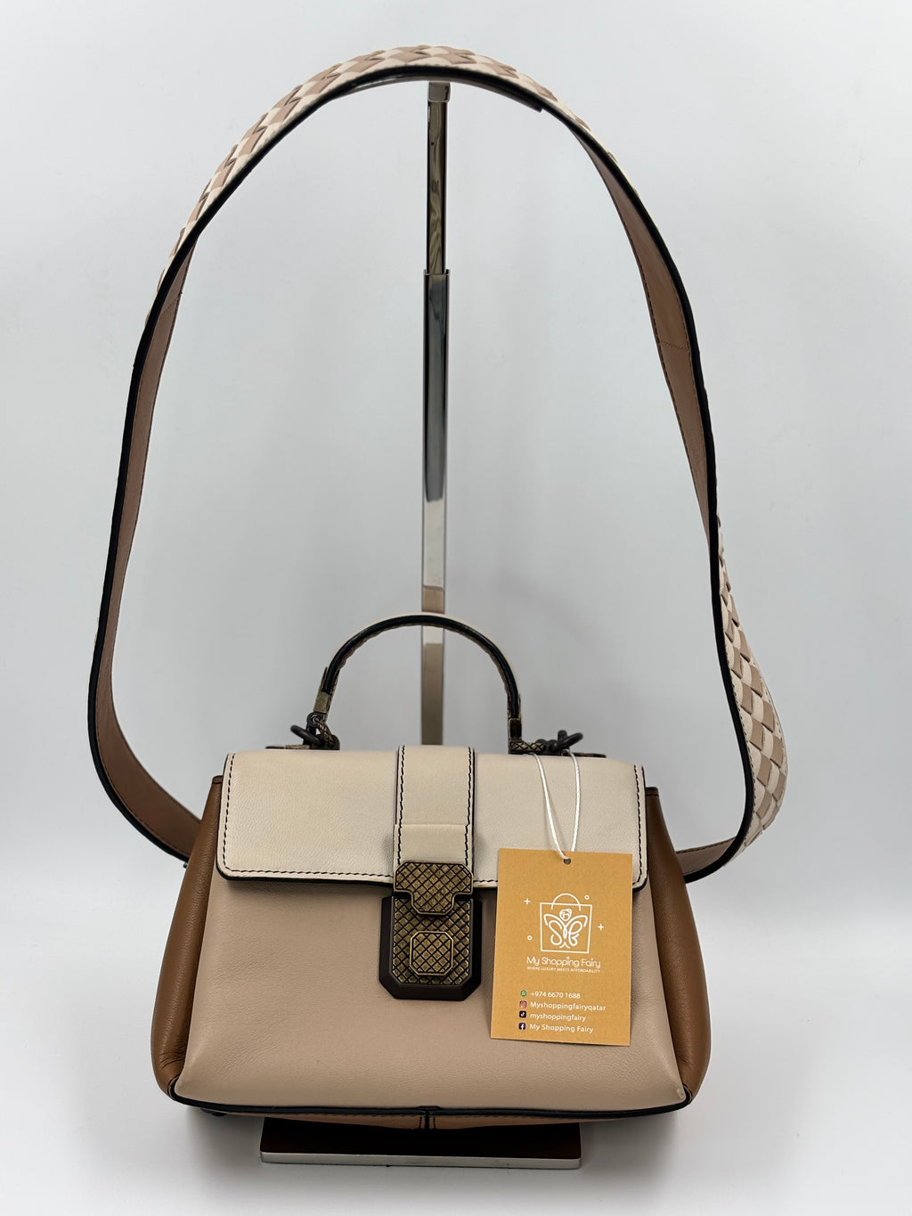 Bottega Veneta Tri Color Mini Piazza