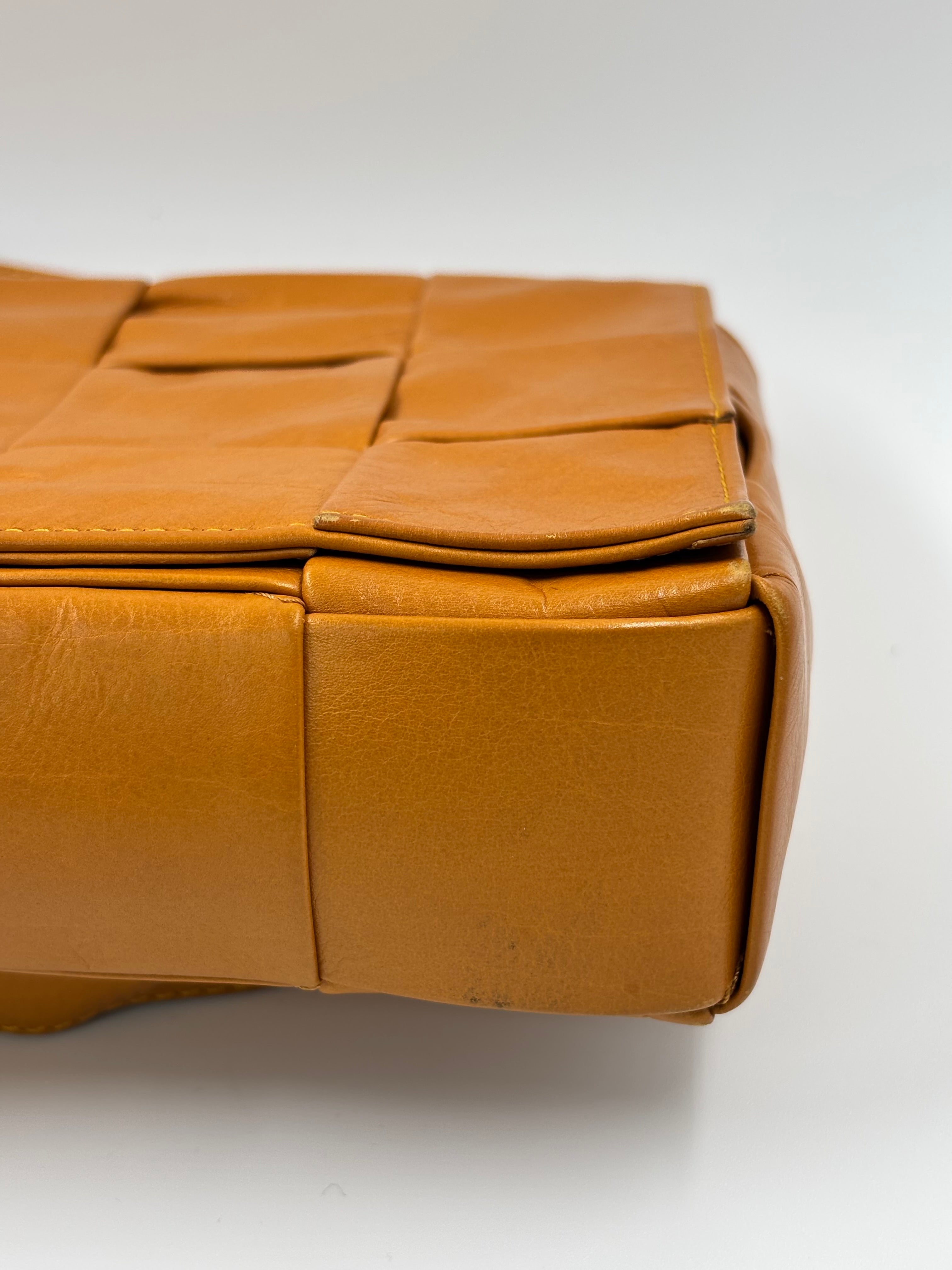 Bottega Veneta Mustard Cassette Crossbody Bag