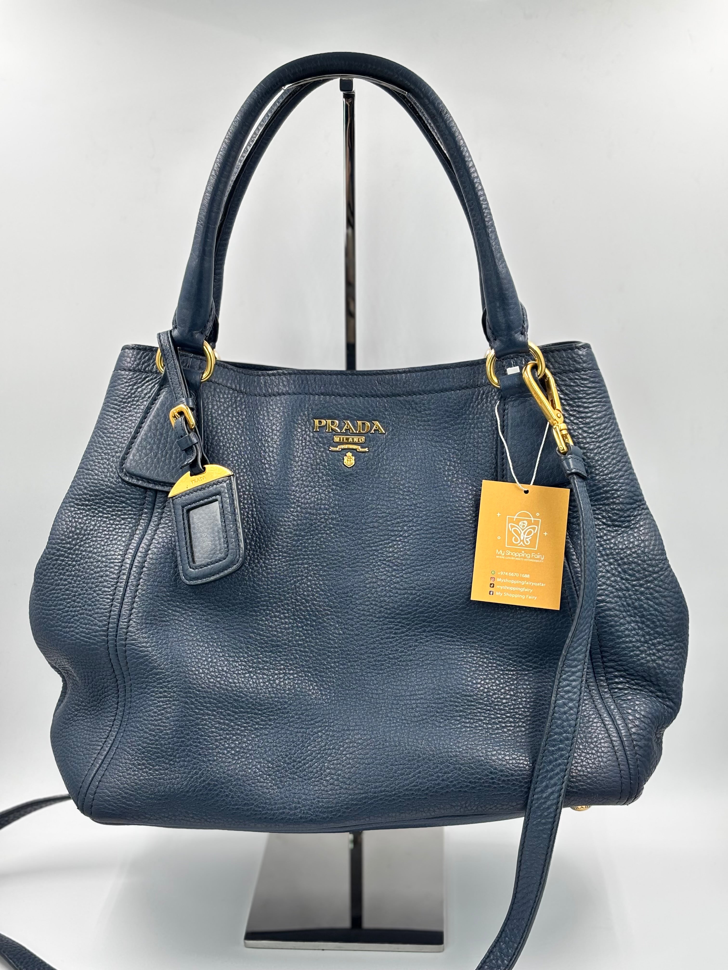 Prada Vitello Daino Leather Tote Bag