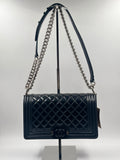 Chanel  Le boy Old Medium Black Patent