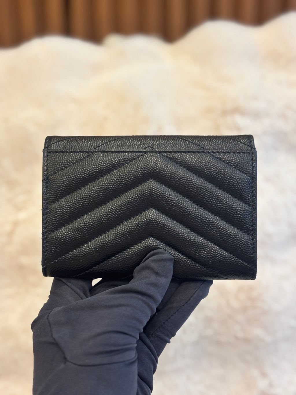 Saint Laurent Cassandre Matelasse Small Envelope Wallet