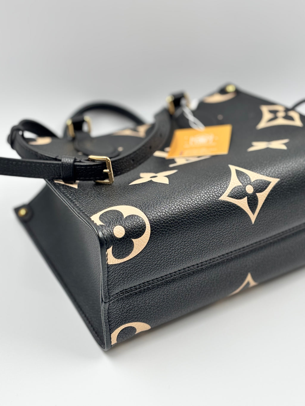 LV Bicolor Black/ Cream Monogram Giant Empreinte Leather OTG PM Tote Bag