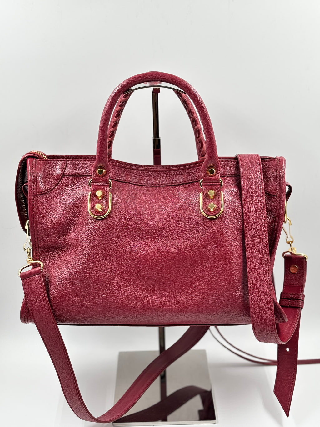 Balenciaga Burgundy  Small City